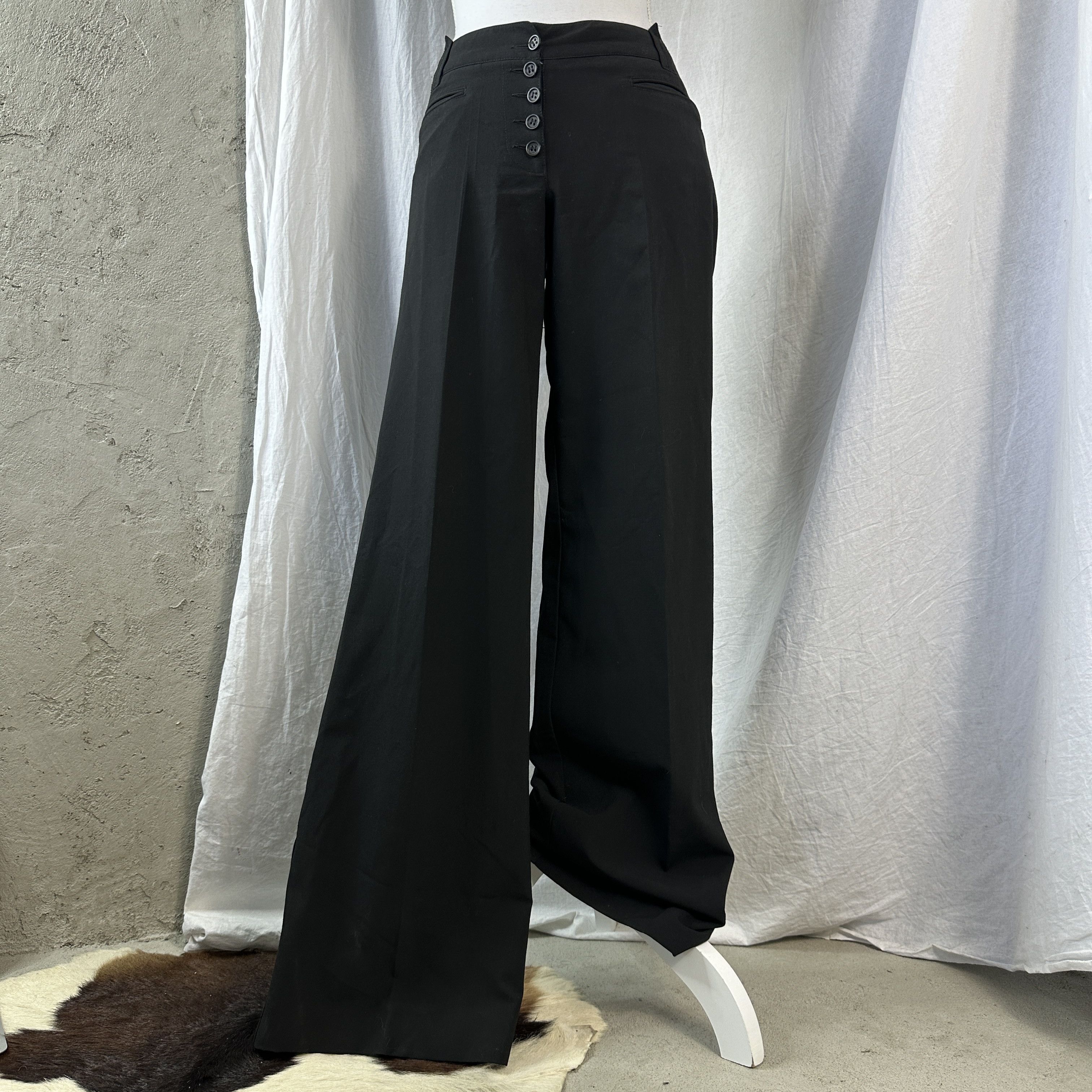 Cop Copine × Vintage Vintage Avant Garde Y2K Flared Cop Copine Casual Pants Size 26" / US 2 / IT 38 - 4 Thumbnail