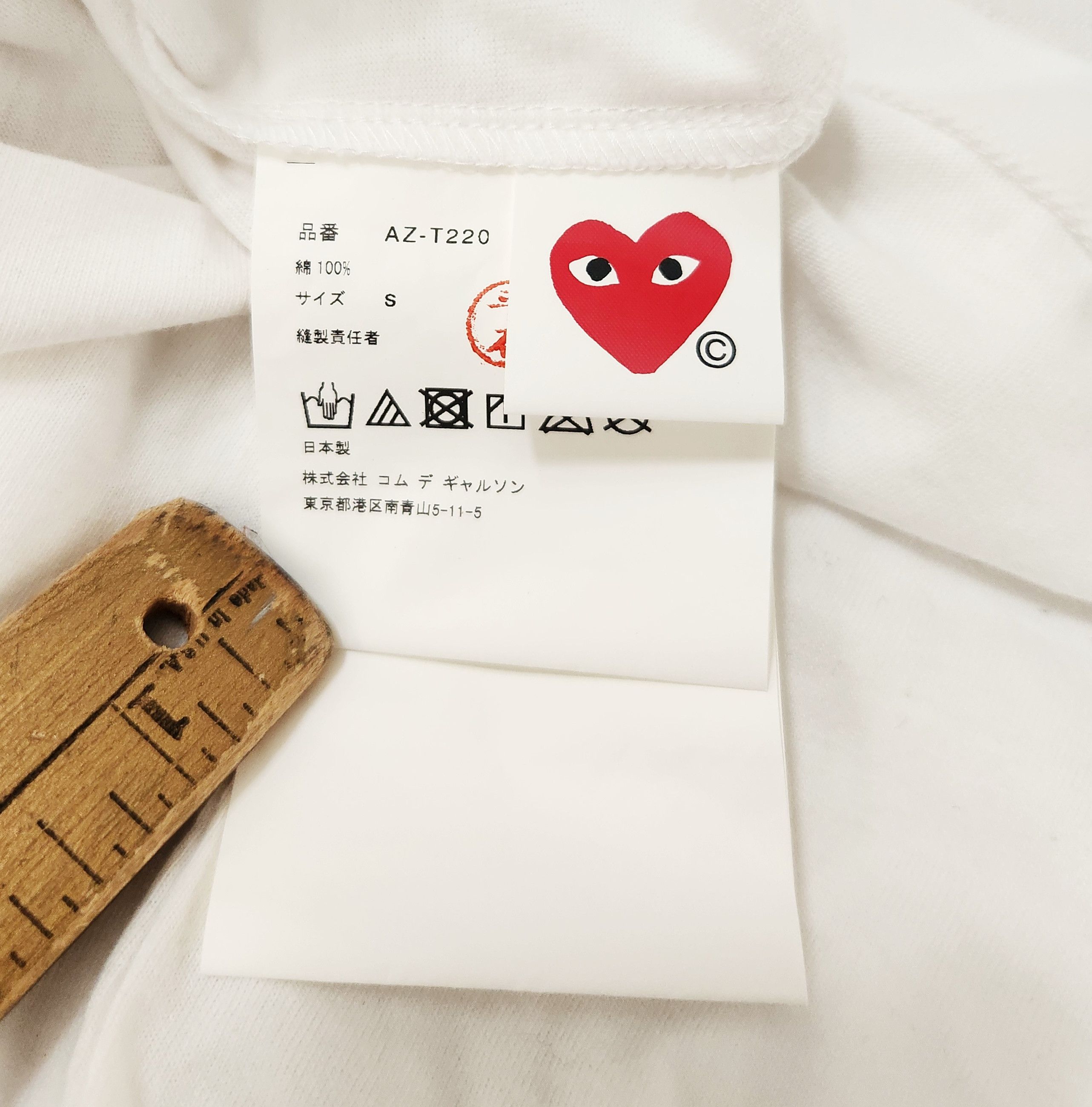 Comme des Garcons × Comme des Garcons PLAY Comme des Garçons Play Heart Printed Crewneck T-Shirt Small Size S / US 4 / IT 40 - 8 Thumbnail