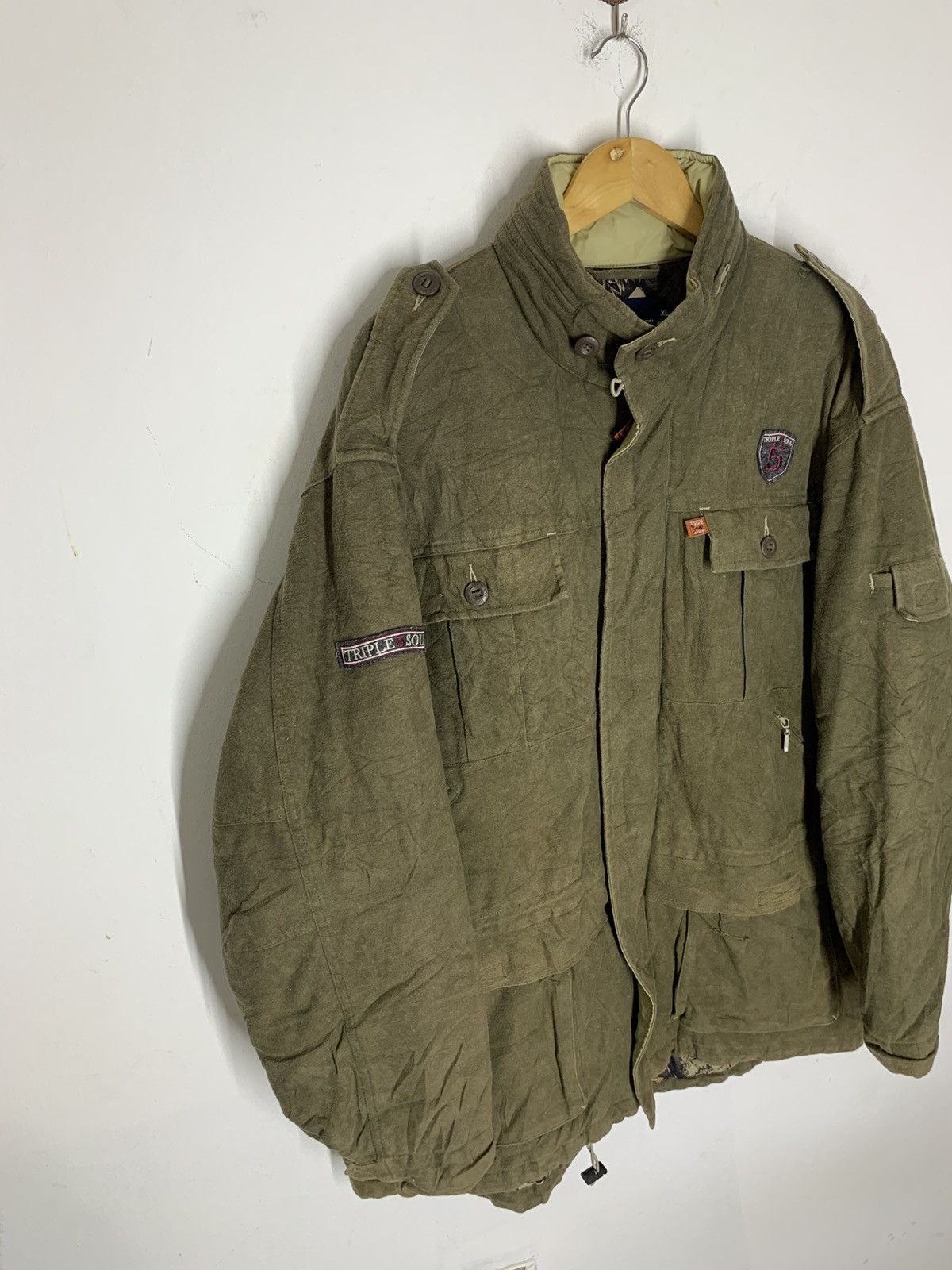 Ecko Unltd. × Fubu × Triple 5 Soul Vintage TRIPLE 5 Soul Military Puffer Parka Jacket Size US XL / EU 56 / 4 - 3 Thumbnail