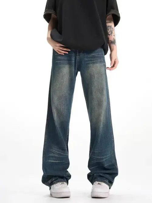 Japanese Brand × Jean Vintage street wash micro-flared jeans Size US 32 / EU 48 - 2 Thumbnail