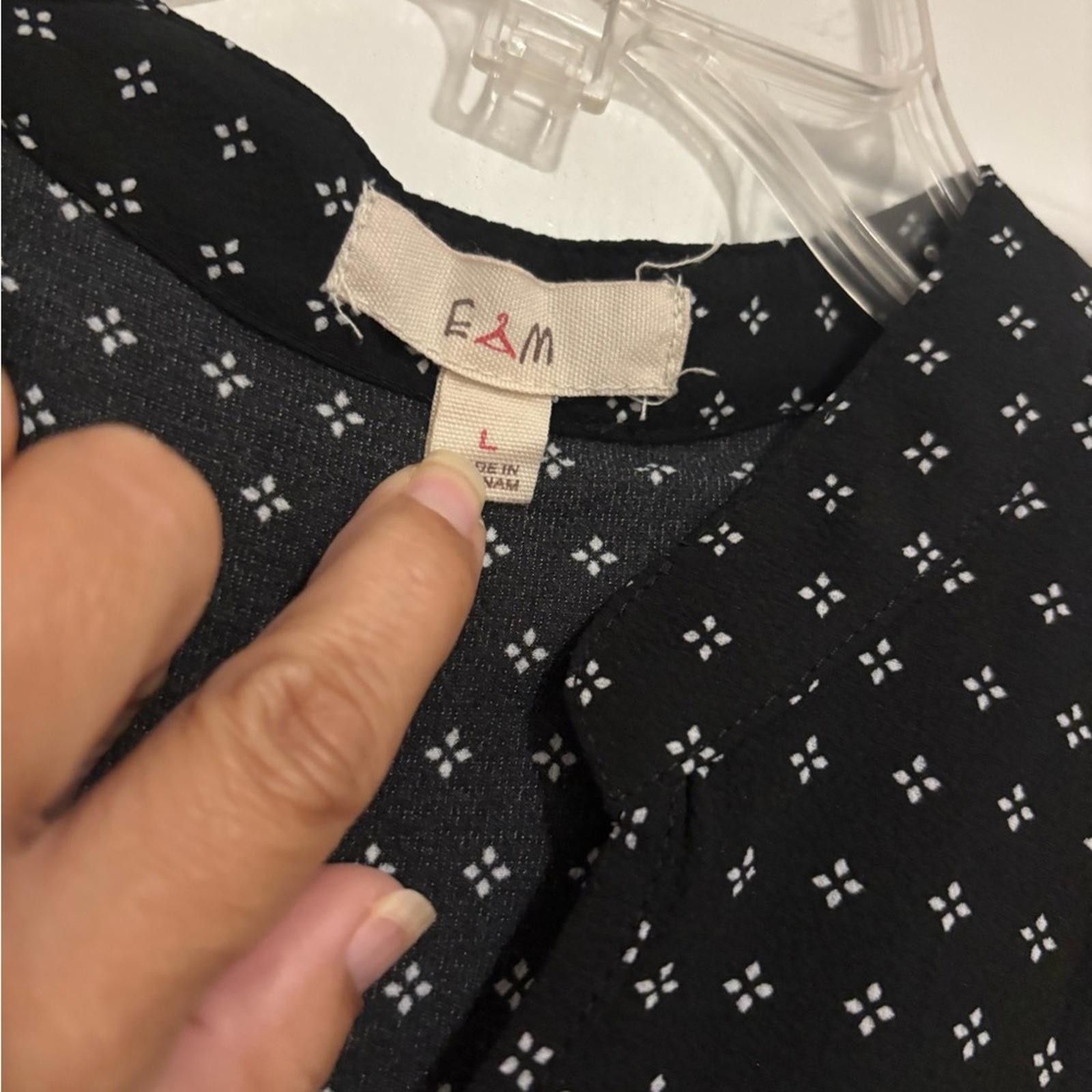 Other Sleeveless Black and White Patterned Top Size L / US 10 / IT 46 - 2 Thumbnail
