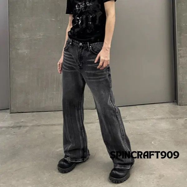 Other Black Washed Stacked Denim Jeans Size US 32 / EU 48 - 5 Thumbnail