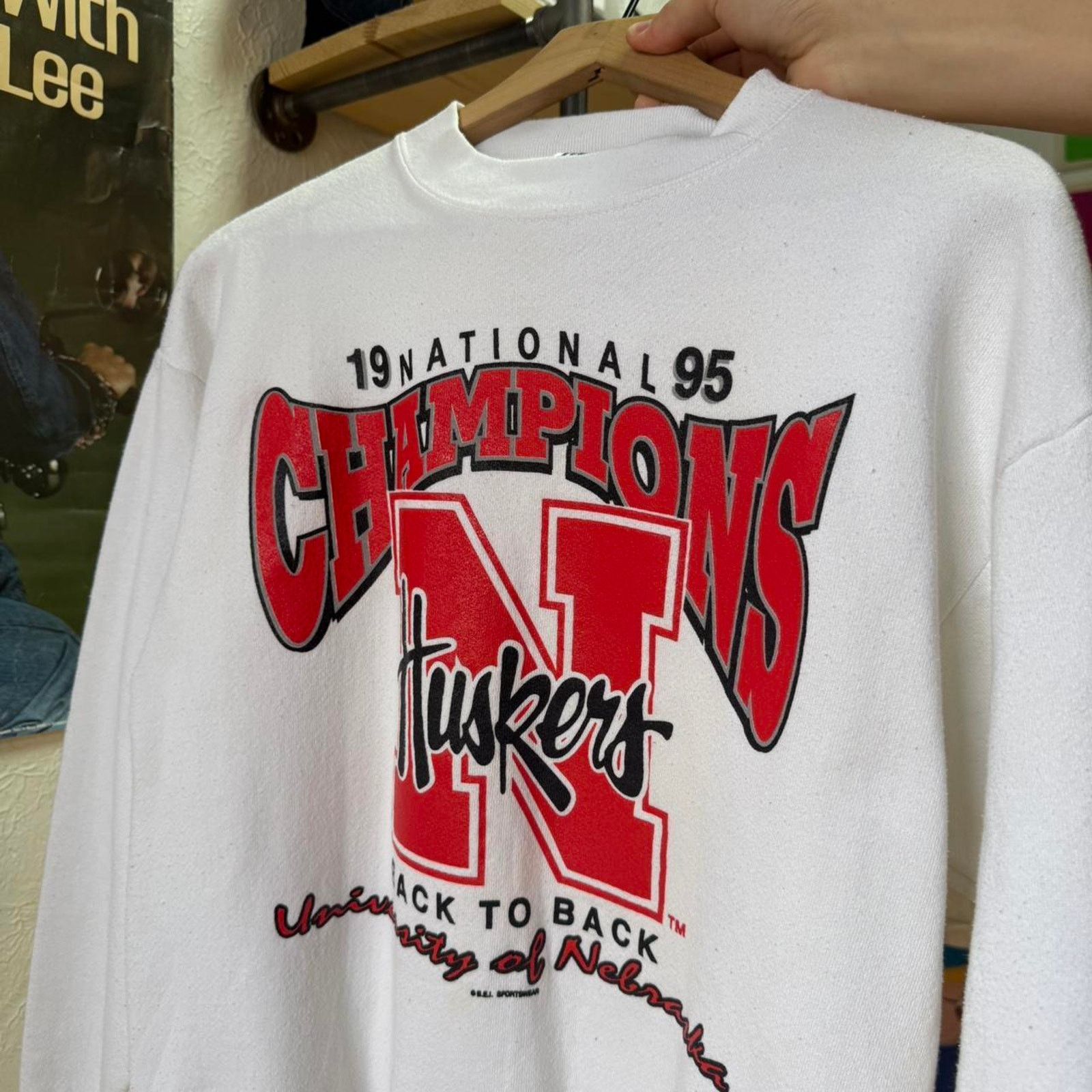 Tultex × Vintage Vintage 90s Nebraska National Champions Football Crewneck Size US M / EU 48-50 / 2 - 4 Thumbnail