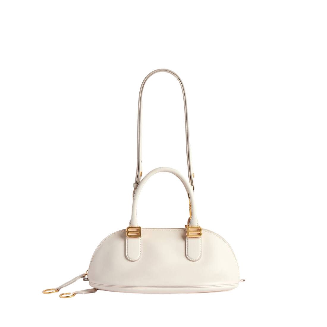 Balenciaga BALENCIAGA Bolero Bowling Mini $3290 Cream Top Handle Bag Ne Size ONE SIZE - 4 Thumbnail