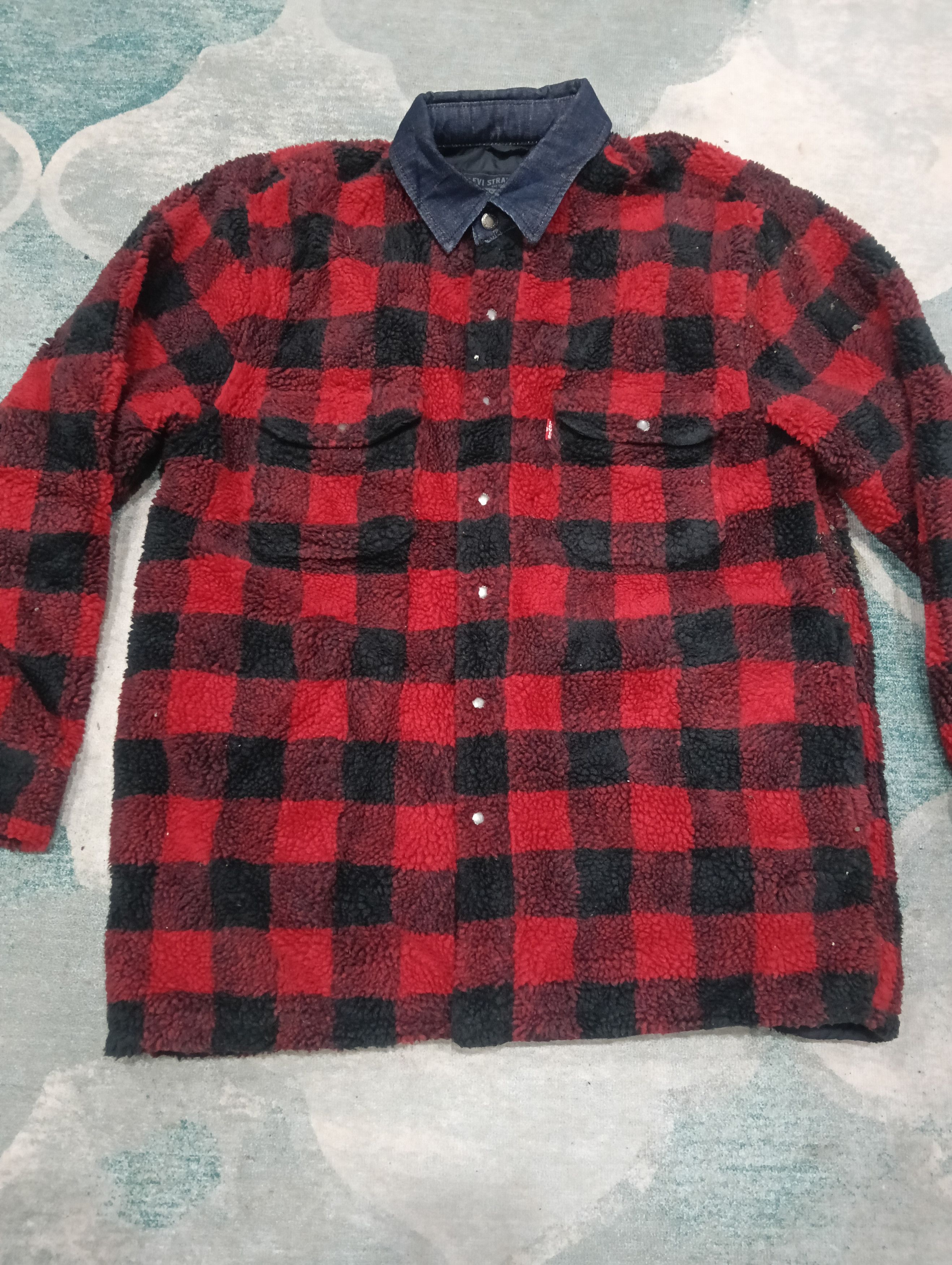 Levi's × Levi's Made & Crafted × Levi's Vintage Clothing Levis Checkered Jacket Like Fleece Size US M / EU 48-50 / 2 - 3 Thumbnail