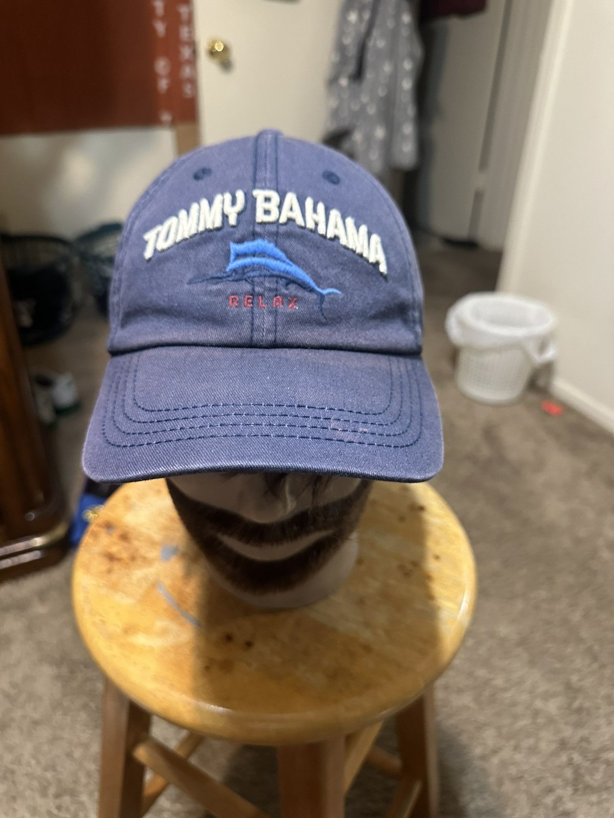 Vintage Tommy Bahama “triple Navy Blue” Hat 00s, Men's