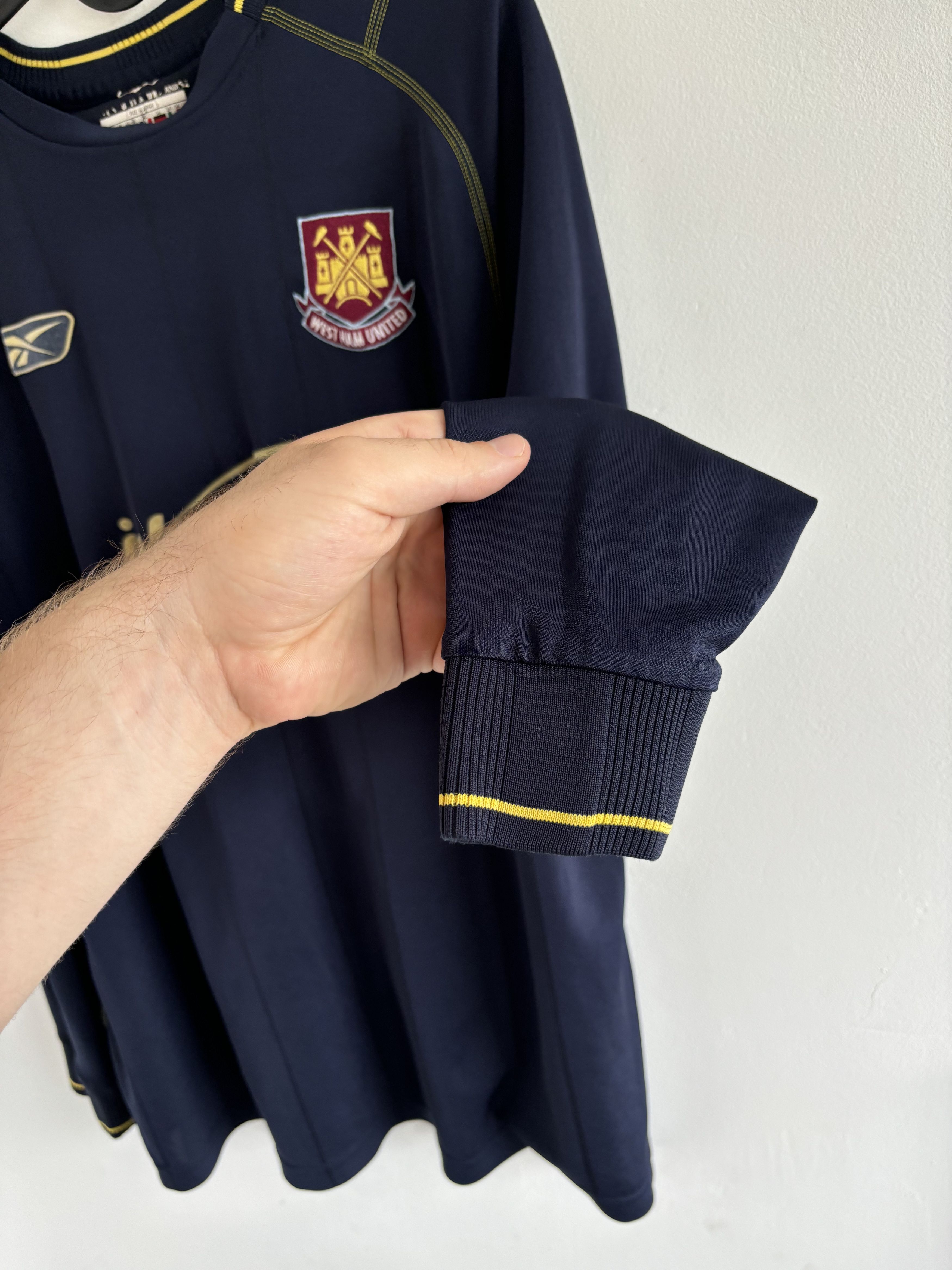 Reebok WEST HAM UNITED 2003/04 AWAY SOCCER JERSEY LONGSLEEVE REEBOK Size US XL / EU 56 / 4 - 4 Thumbnail