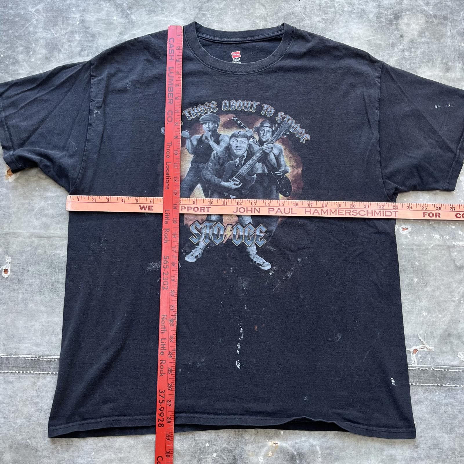 Band Tees × KISS × Vintage Vintage Y2K Distressed Three Stooges KISS Band Funny Shirt Size US XL / EU 56 / 4 - 4 Thumbnail