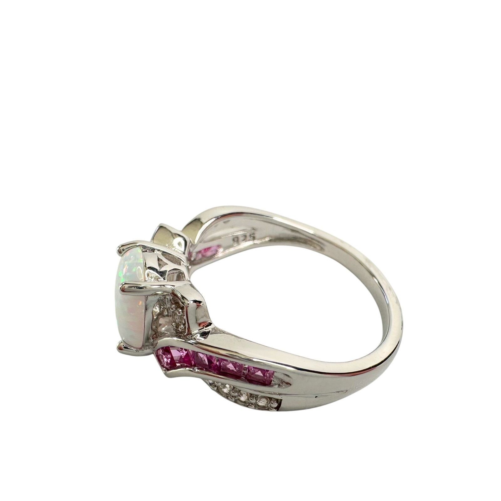 Other Beautiful Lab Created Opal & Sapphire Ring - Size 7 Size ONE SIZE - 9 Thumbnail