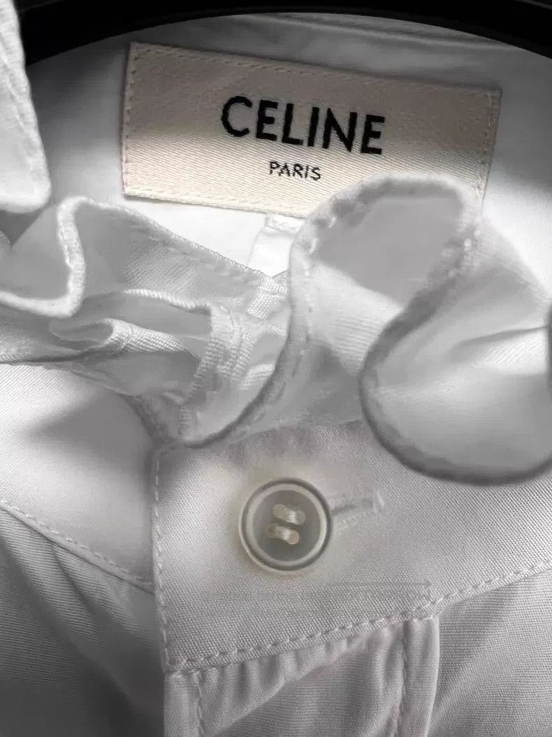Celine CELINE White Lotus Collar Shirt i Size S / US 4 / IT 40 - 3 Thumbnail