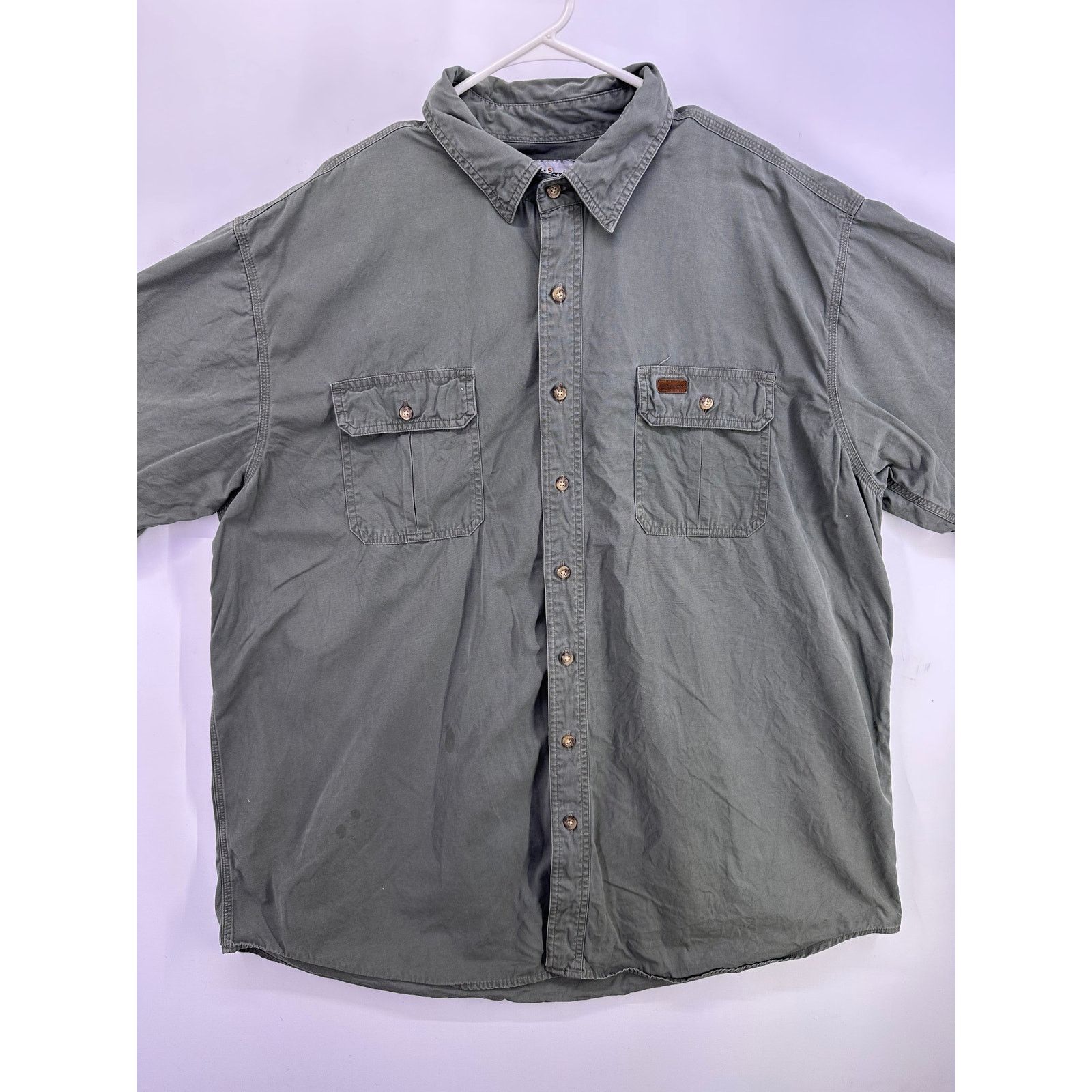 Carhartt Olive Green Carhartt Button Down Shirt Size 2XL Tall Size US XXL / EU 58 / 5 - 2 Thumbnail