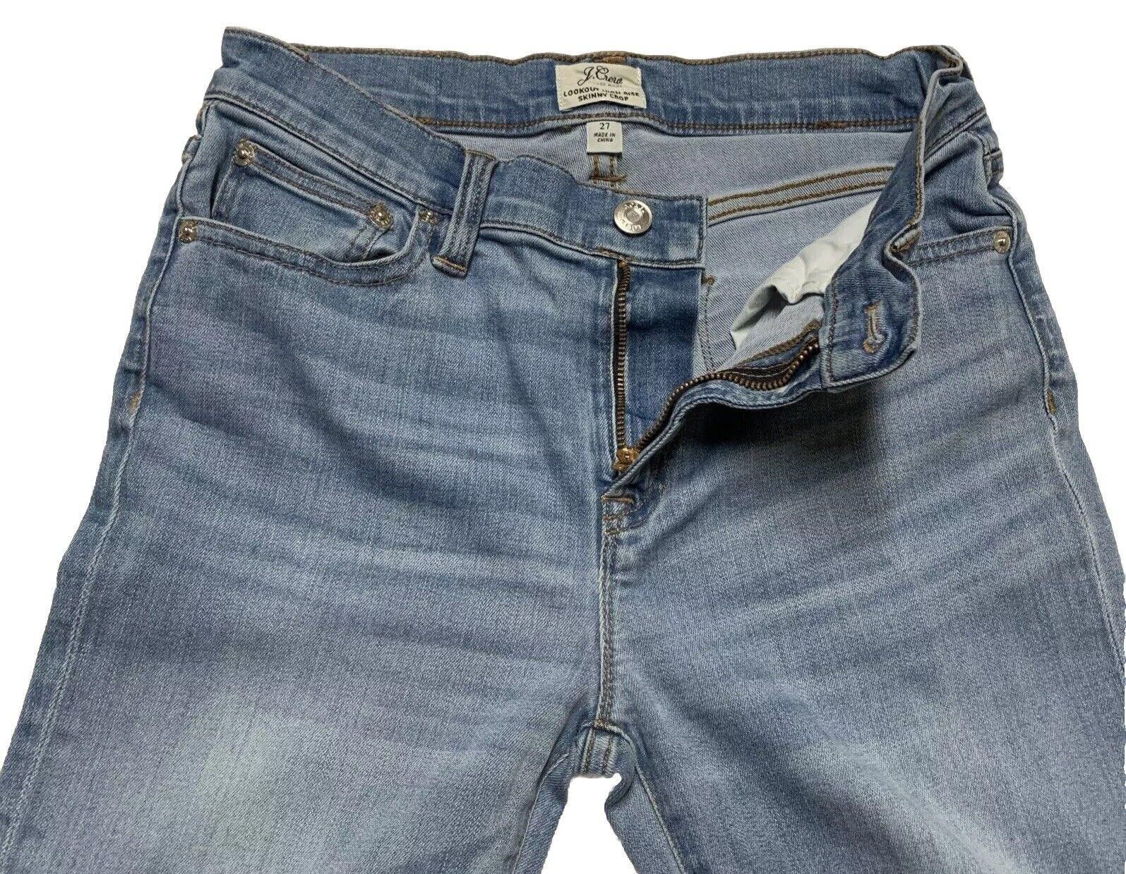 J.Crew J. Crew Women's Jeans Sz 27 Blue Light Wash Skinny Crop Size 27" / US 4 / IT 40 - 4 Thumbnail