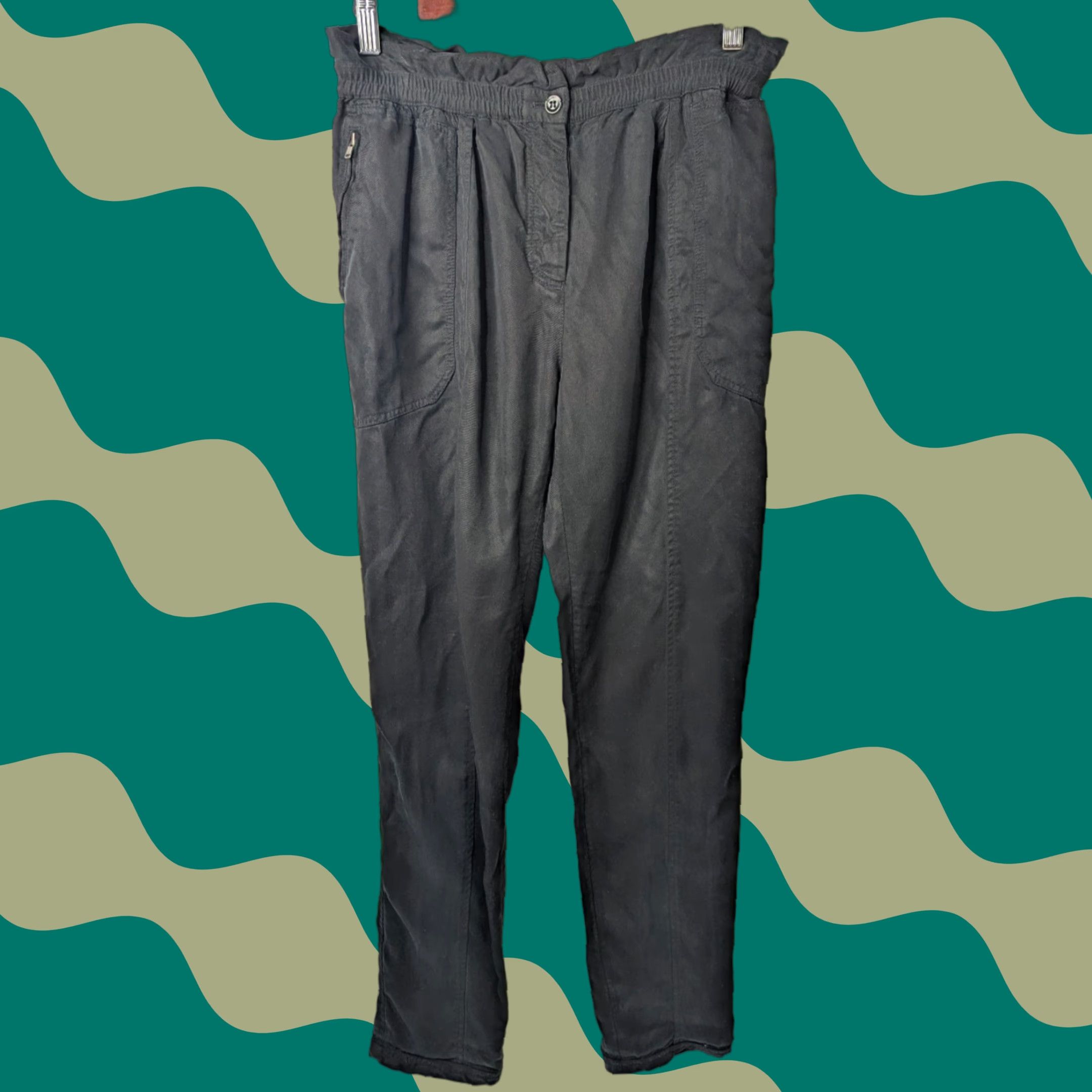 Vintage Wilfred Pant Womens Size 2 Black Pull On Lyocell Trousers Casual Pants Size 26" / US 2 / IT 38 - 1 Thumbnail