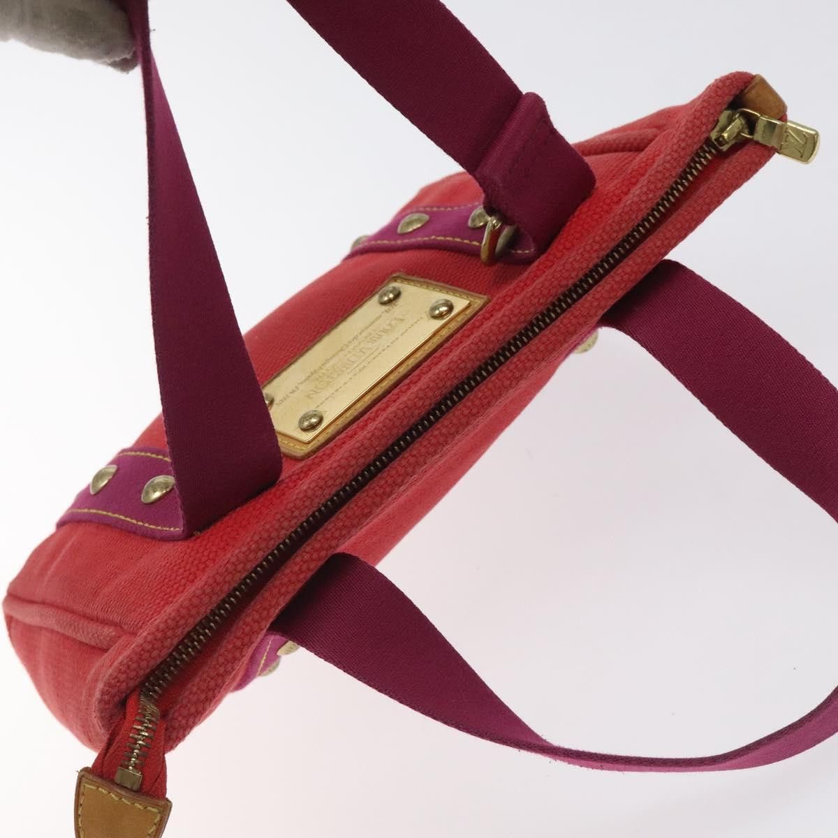 Louis Vuitton LOUIS VUITTON Antigua Cabas PM Tote Bag Canvas Rouge M40037 Size ONE SIZE - 6 Thumbnail