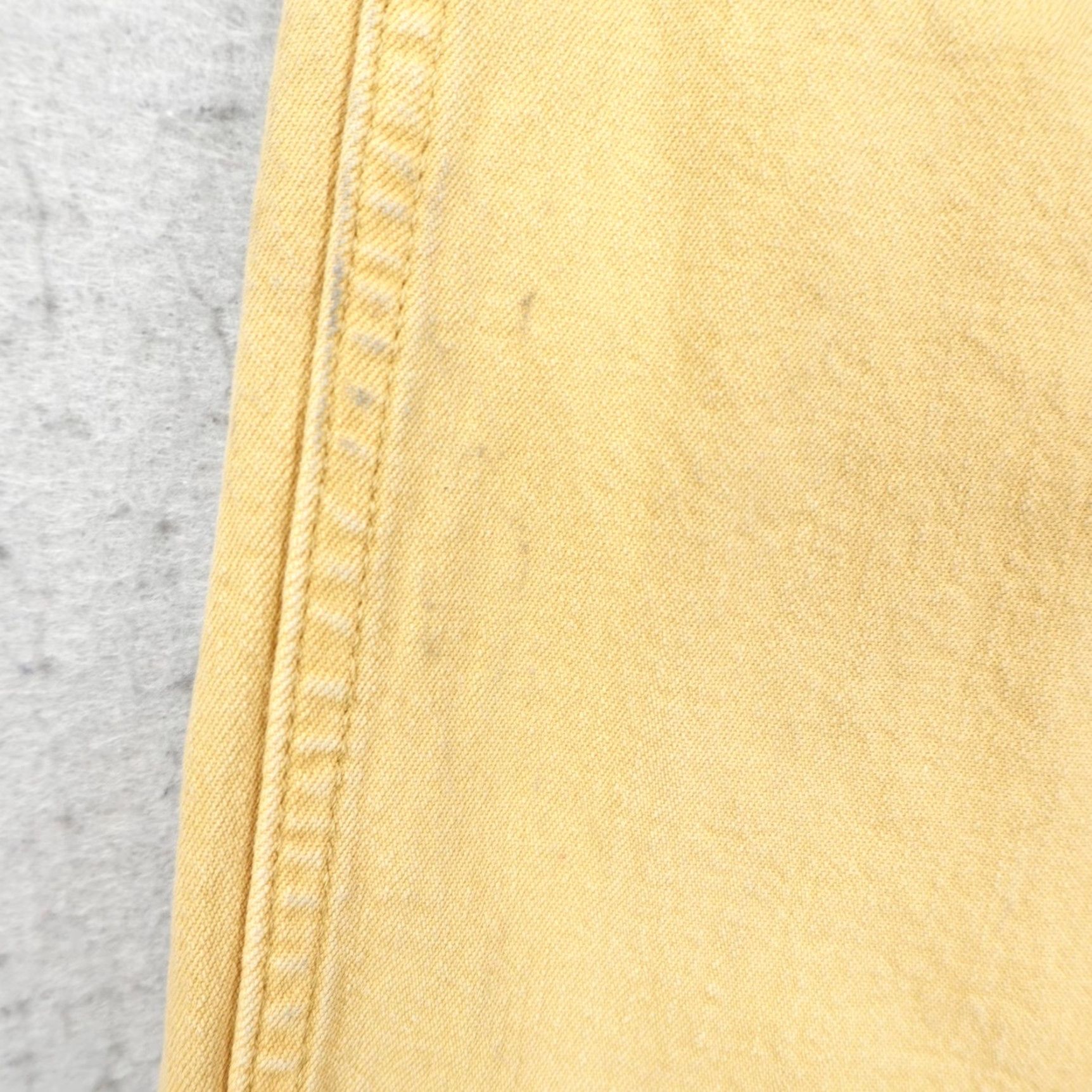 Madewell Madewell Pants Womens 32 Yellow High Rise Wide Leg Utility Baggy Stretchy Twill Pockets Relaxed Zip Size 24" / US 00 / IT 34 - 5 Thumbnail