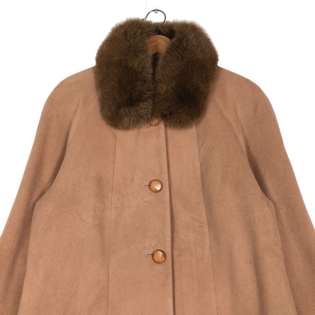 Japanese Brand 🔥Vintage Long Jacket Wool Cashmere Antraci Mink Fur Collar Size US M / EU 48-50 / 2 - 3 Thumbnail