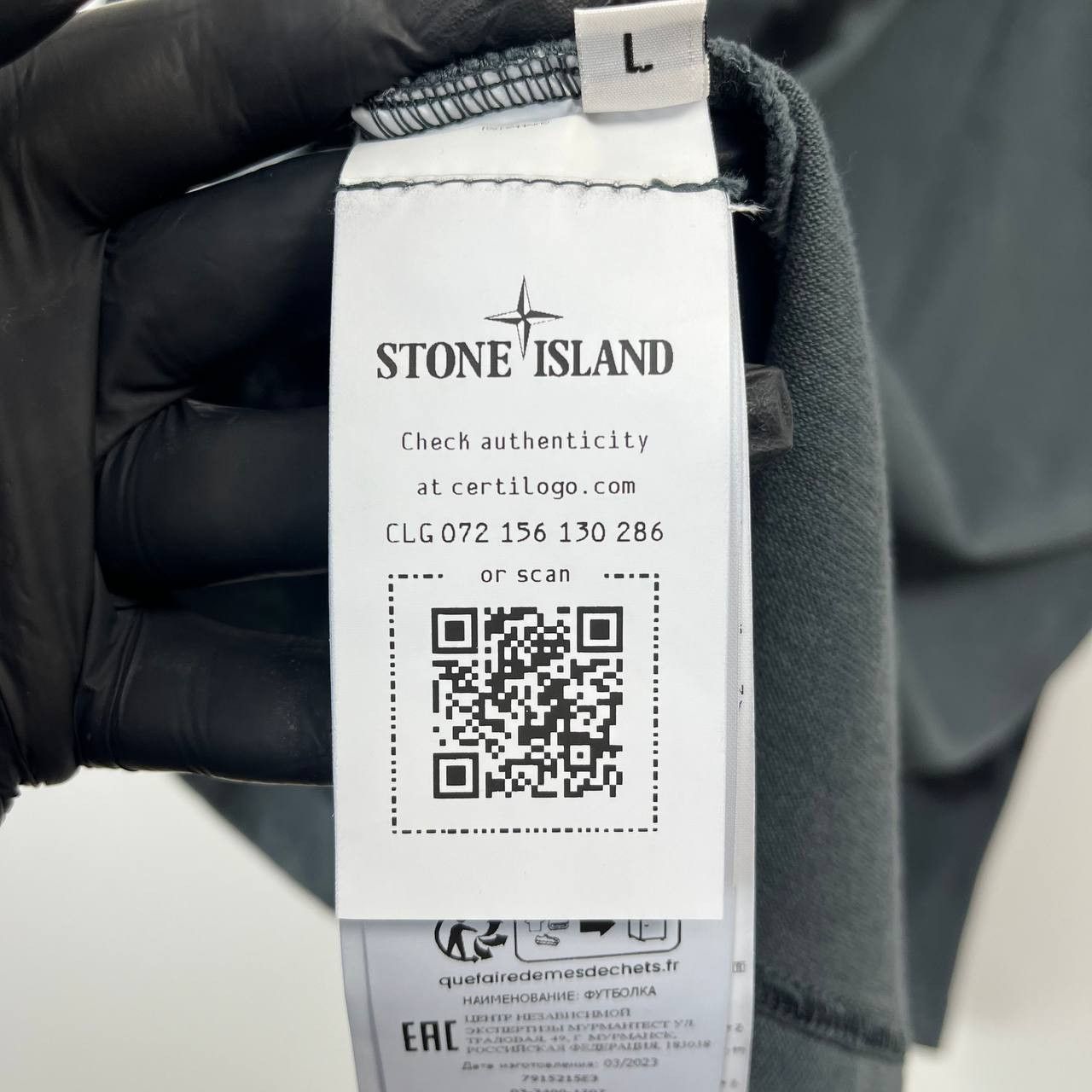 Stone Island Stone Island Hand Dyed T Shirt Blue Grey Pocket Patch Size L Size US L / EU 52-54 / 3 - 4 Thumbnail