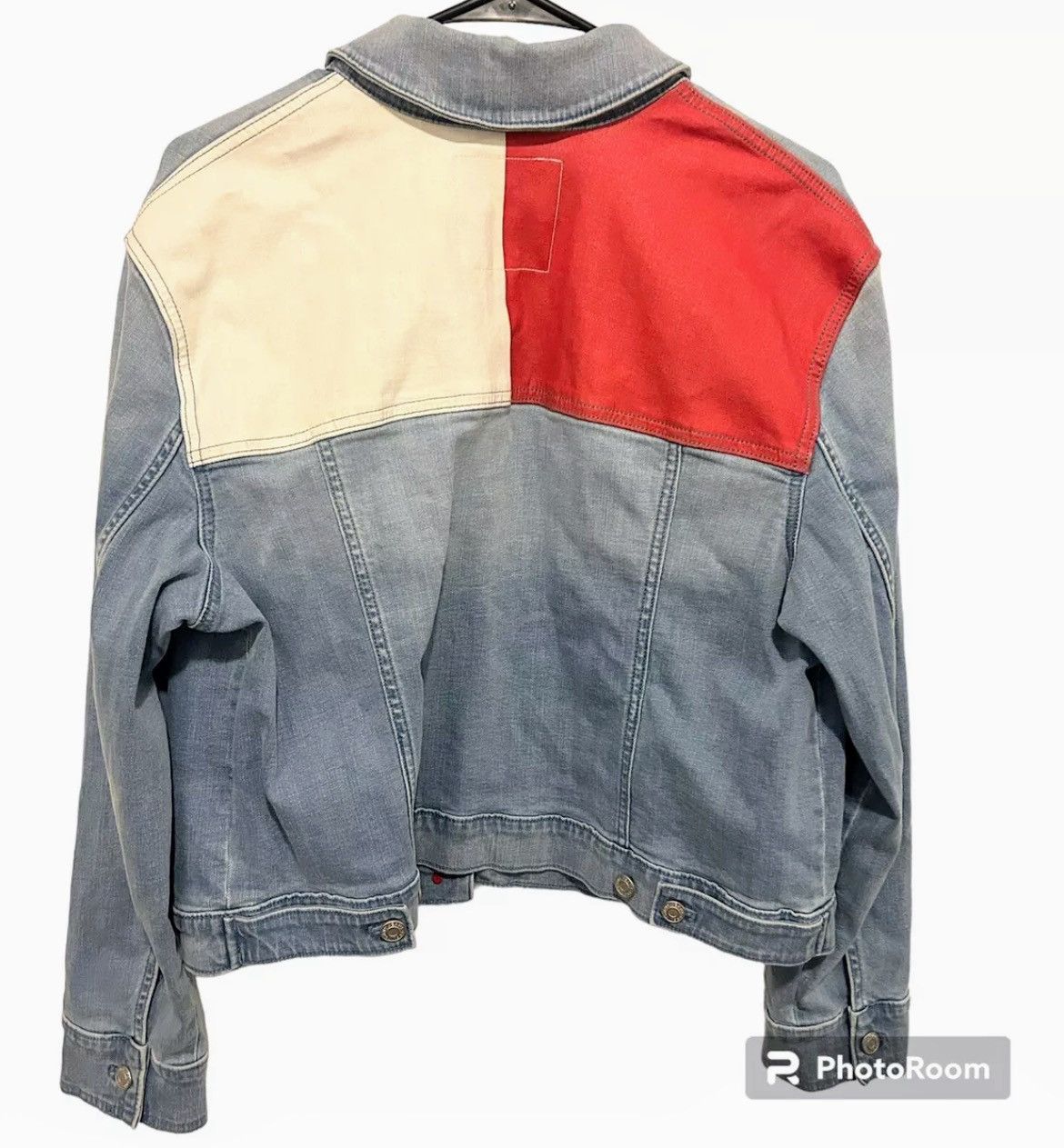 Tommy Hilfiger Tommy Hilfiger Tommy Jeans Flag Button Up Women’s Jacket L Size L / US 10 / IT 46 - 1 Thumbnail