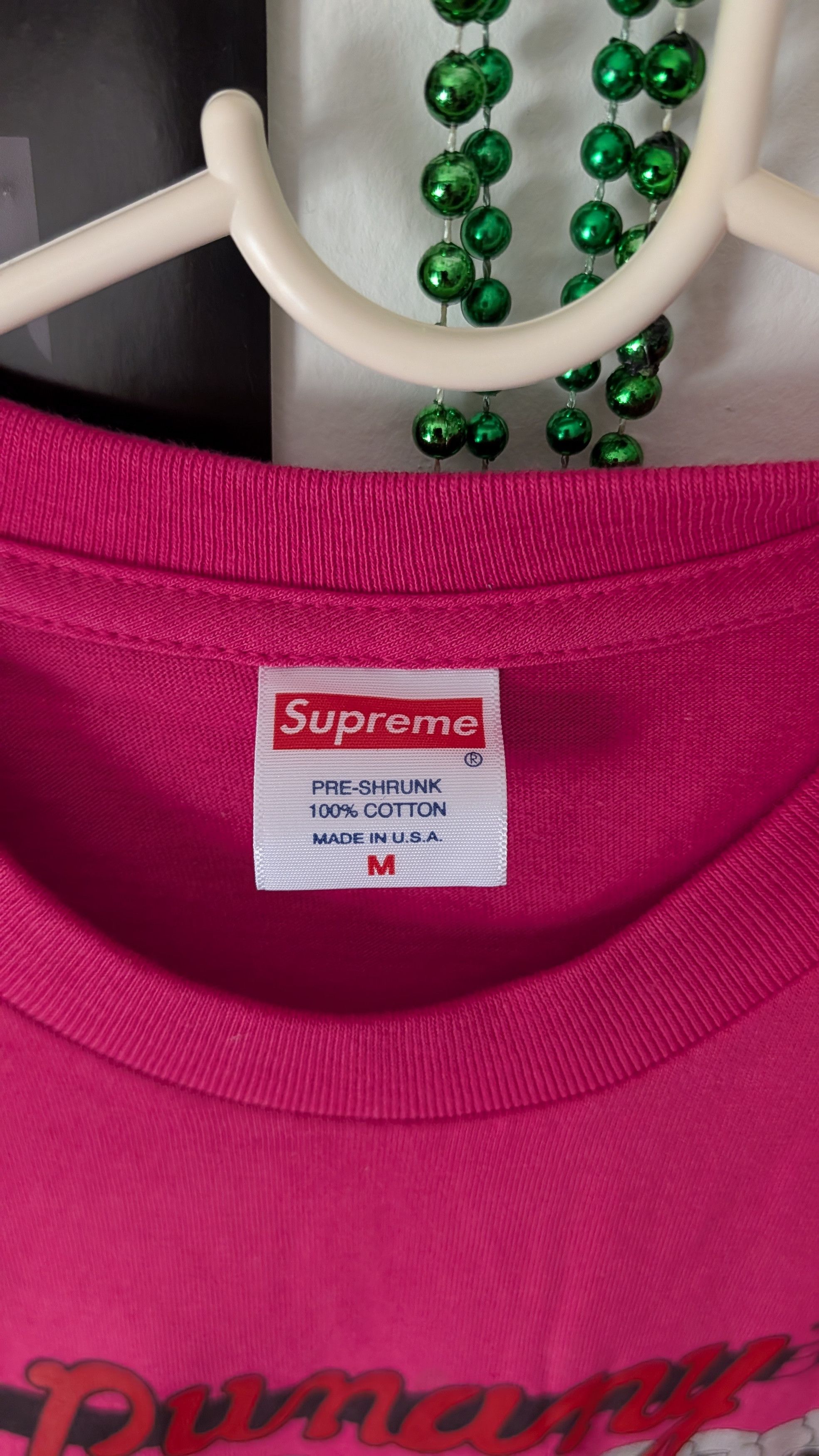 Supreme Supreme limonious pink tee SS17 Size US M / EU 48-50 / 2 - 5 Thumbnail