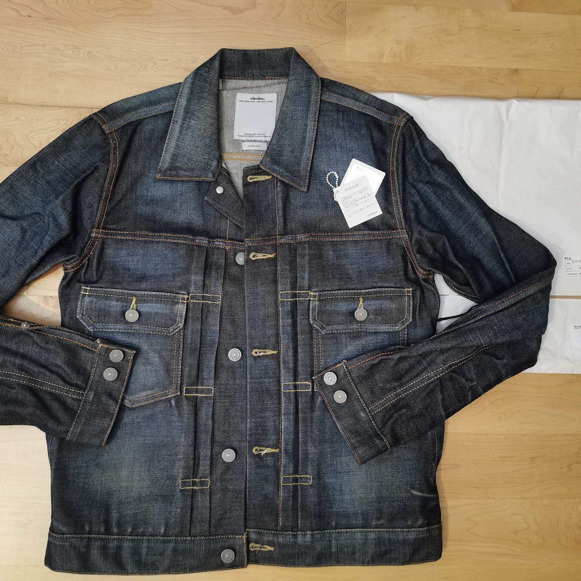 Visvim Visvim 101 Non-Washed Denim Jacket Size US S / EU 44-46 / 1 - 1 Thumbnail