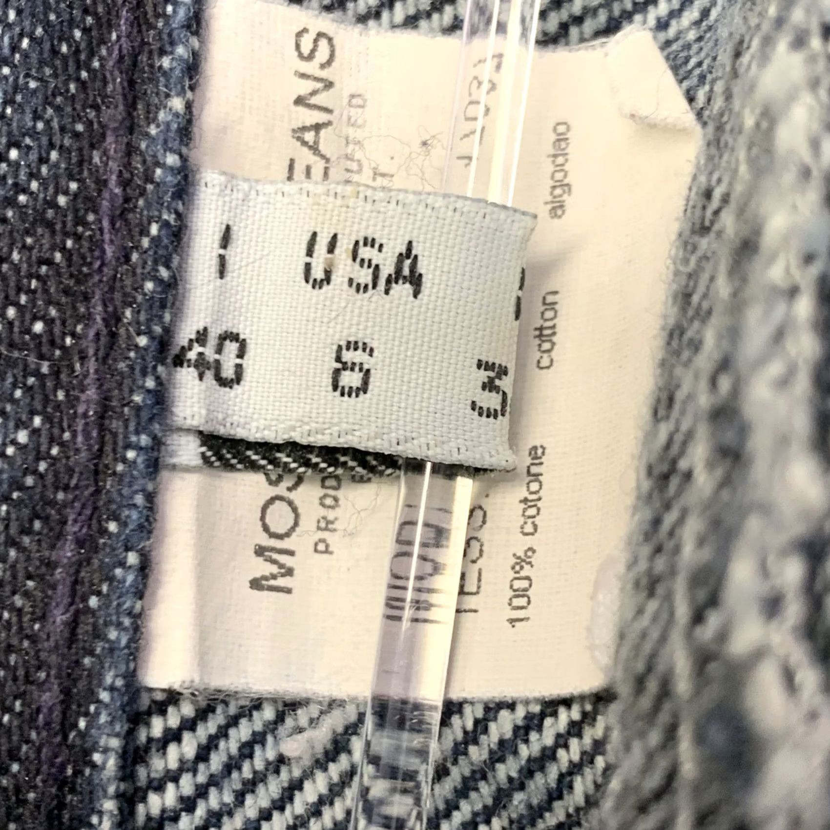 Moschino MOSCHINO Jeans Indigo Purple Floral Straight 6 Womens Col or Indigo Purple Floral Denim Twill Cotton Jeans Size 28" / US 6 / IT 42 - 5 Thumbnail
