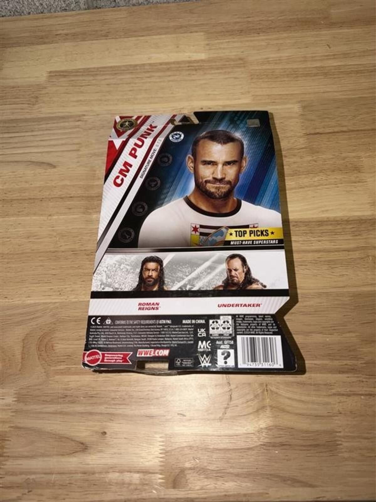 Other NIB CM Punk WWE Top Picks Action Figure Mattel Rare Size ONE SIZE - 2 Thumbnail