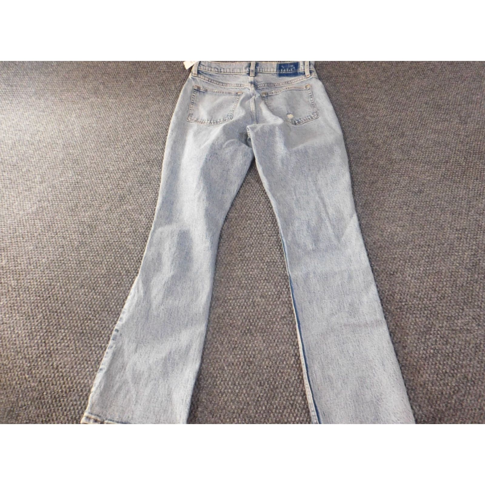 Abercrombie & Fitch Abercrombie & Fitch Womens Jeans 10 Blue High Rise Skinny 90s Distressed, Light Wash, Zipper, Denim, 30 Inseam, Regular Women Shoes? Size 32" / US 10 / IT 46 - 5 Thumbnail