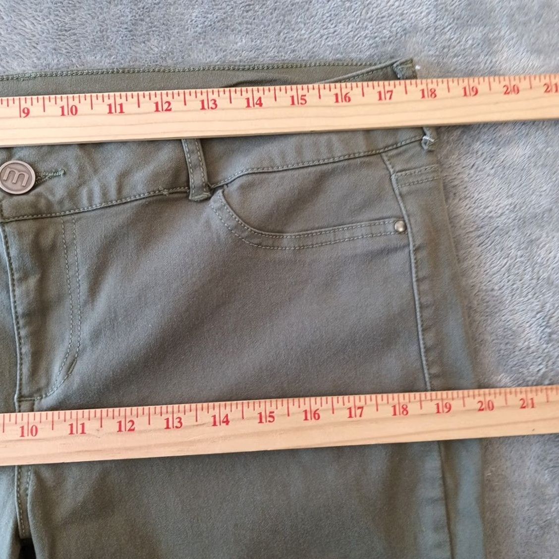 Vintage Maurices Ankle Pants Womens XL Short Green Stretch 34x26 Mid Rise Shirt? Size 40" / US 18 - 3 Thumbnail