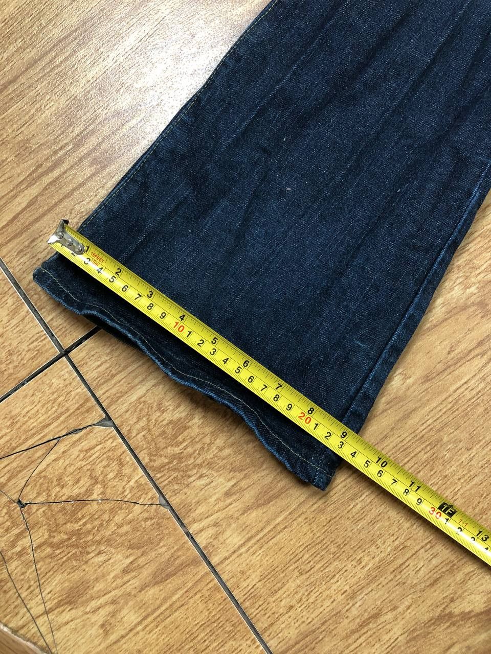 Japanese Brand Dirty Painted Distressed Thrashed Faded Baggy Jeans Y2K Size US 28 / EU 44 - 14 Thumbnail