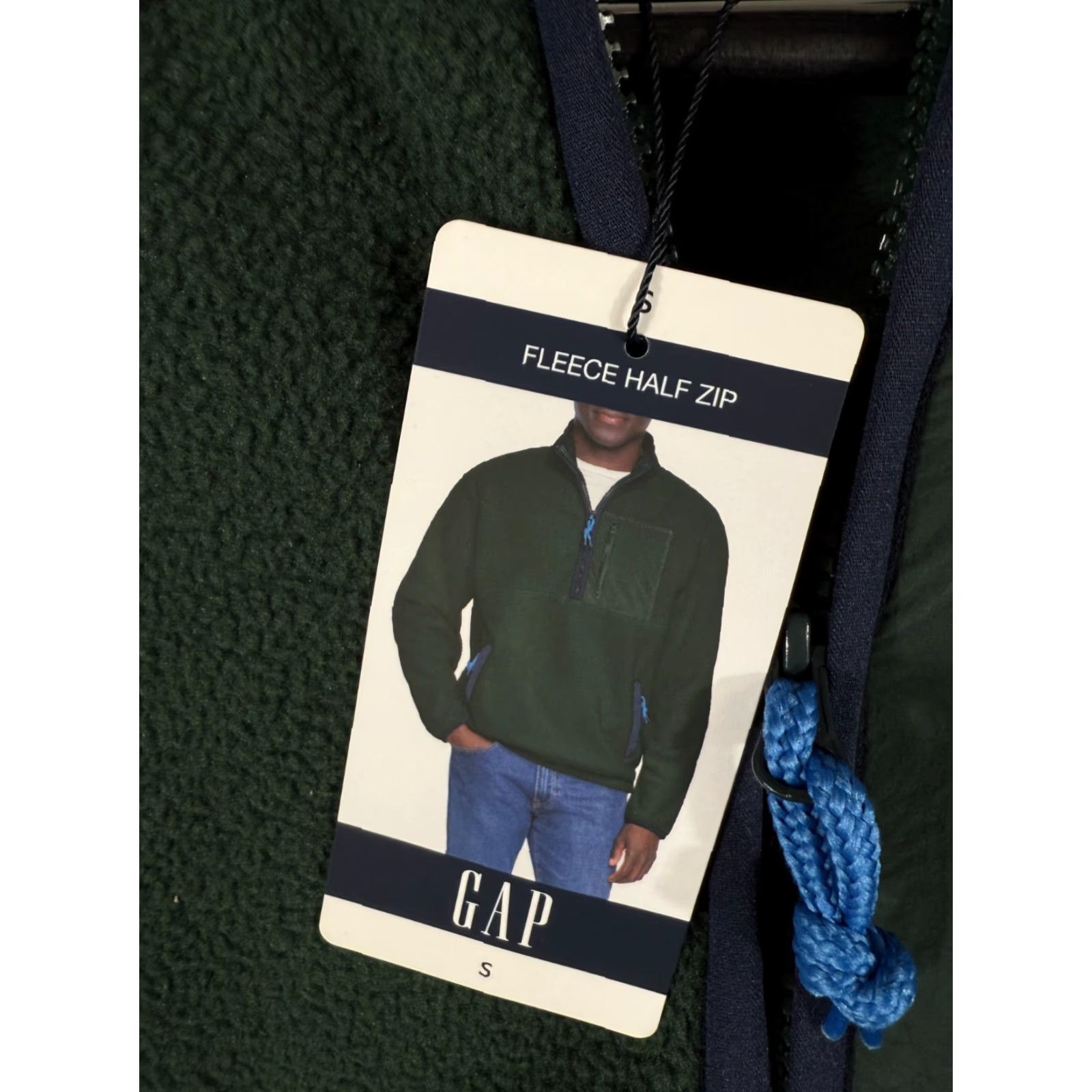 Gap Gap Sherpa Fleece Pullover Mens S Green Half-Zip Long Sleeve Stand-Up Neck NWT Vintage No Size US S / EU 44-46 / 1 - 5 Thumbnail