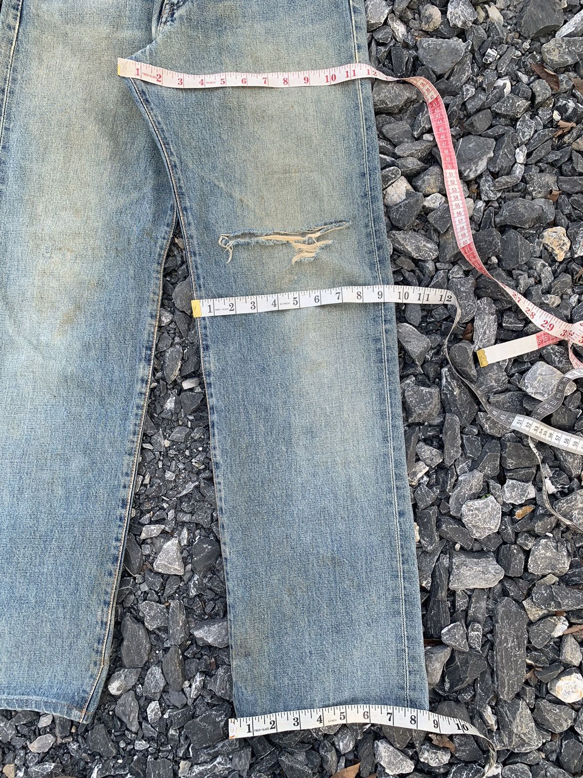 Kapital VINTAGE 505X SELVEDGE FADED JAPANESE DISTRESSED DENIM Size US 28 / EU 44 - 20 Thumbnail