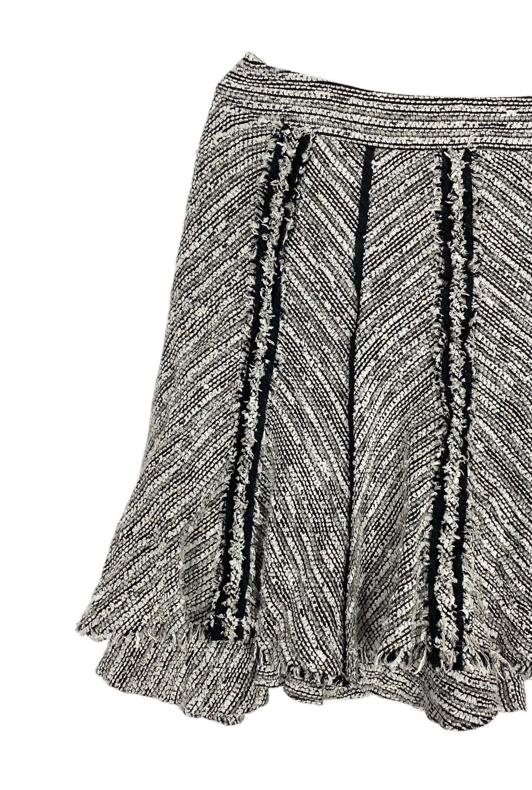 Japanese Brand Rare‼️ Vintage Vousetes Tweed Pleated Mini Skirt Size 27" / US 4 / IT 40 - 2 Thumbnail