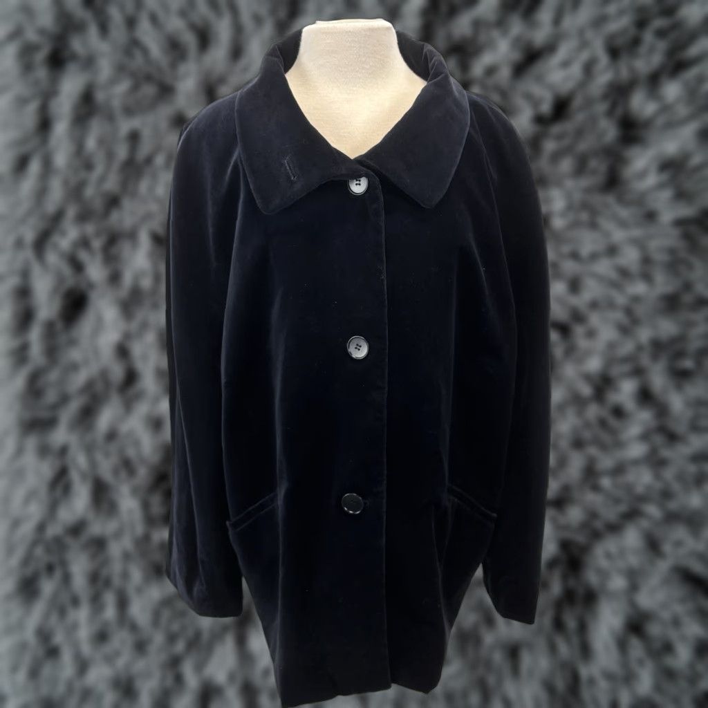Talbots VINTAGE Talbots Velvet Jacket 22W Plus Women’s Black/Blue Lined Classic Whimsigoth Size 3XL / US 20-22 - 1 Thumbnail