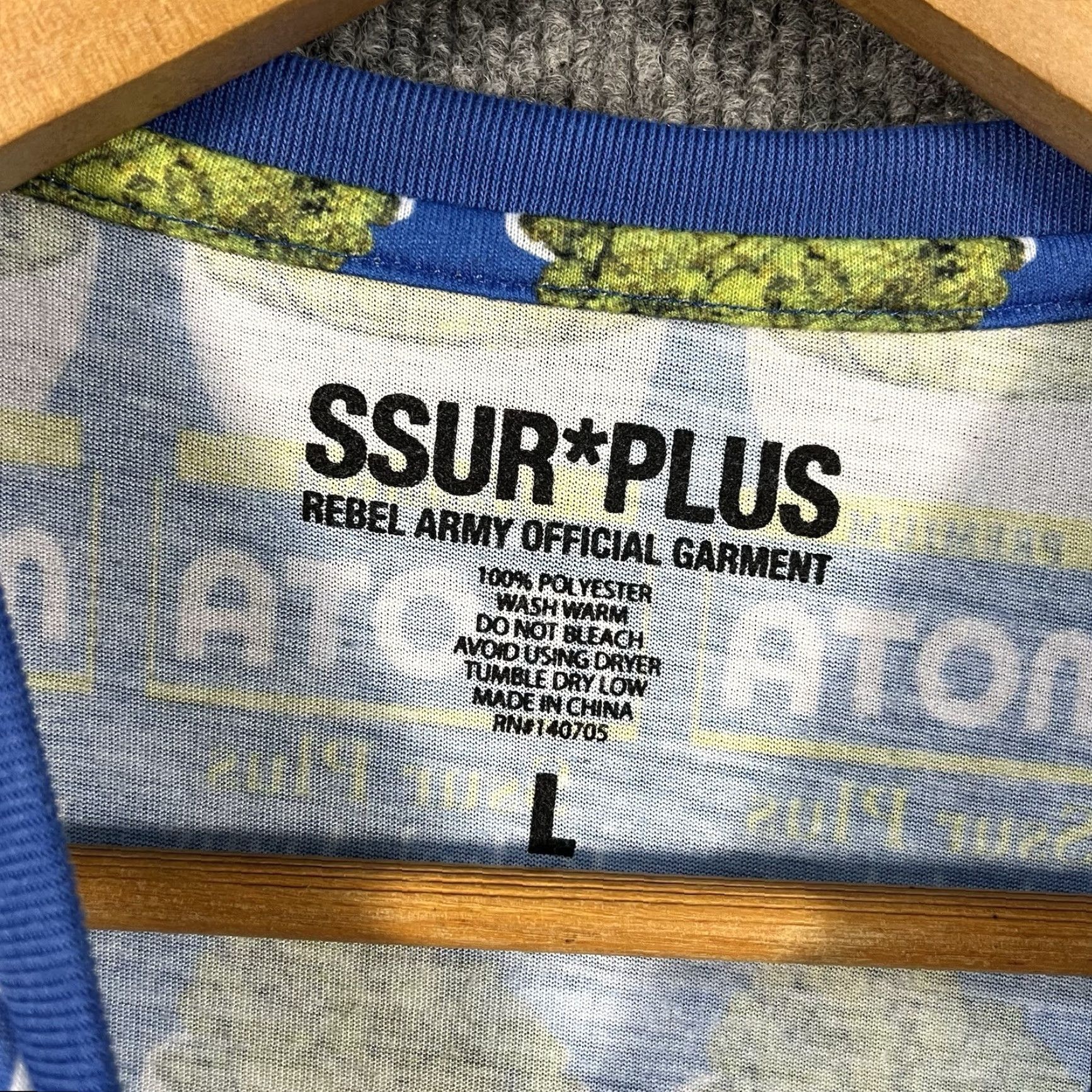 Vintage VINTAGE SSUR Streetwear T-Shirt Mens L Blue Cotton Crew Neck Short Sleeve Mota AOP RARE Y2K Graphic Print Size US L / EU 52-54 / 3 - 3 Thumbnail
