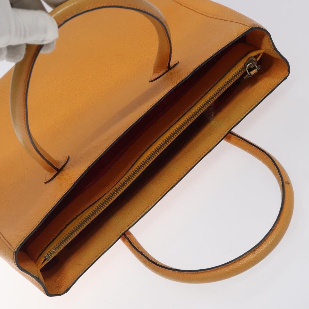 Celine CELINE Hand Bag Leather Orange Size ONE SIZE - 6 Thumbnail