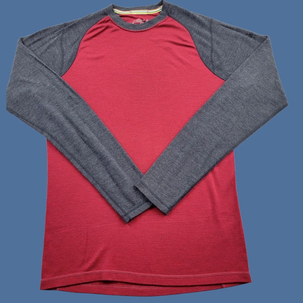 Smartwool VINTAGE Smartwool Shirt Mens Medium Merino 250 Base Layer Crew Red Gray 100% Merino Wool Size US M / EU 48-50 / 2 - 1 Thumbnail