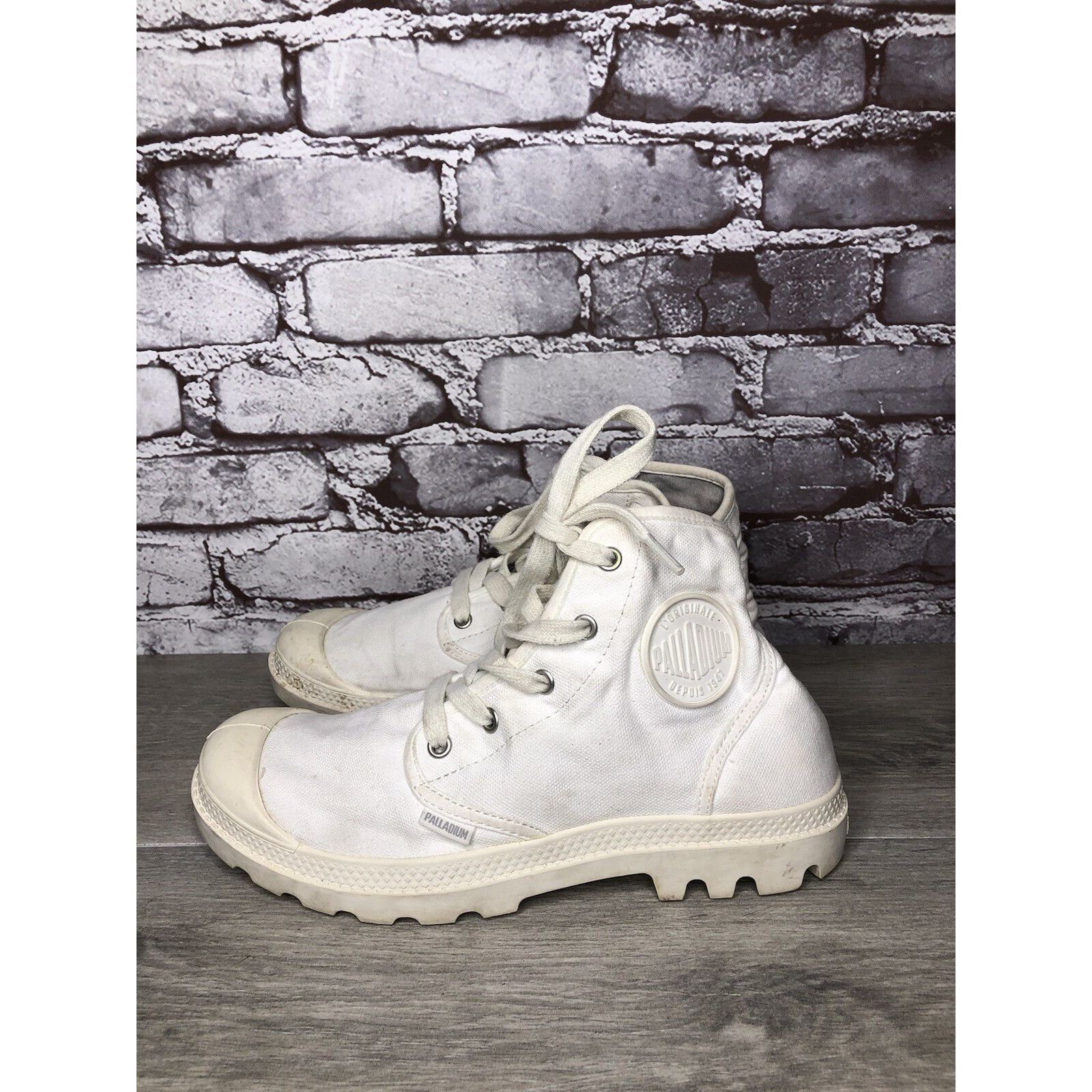Palladium Palladium Pampa Hi White Canvas Fabric Lace Up Combat Boots Size US 9 / IT 39 - 16 Thumbnail