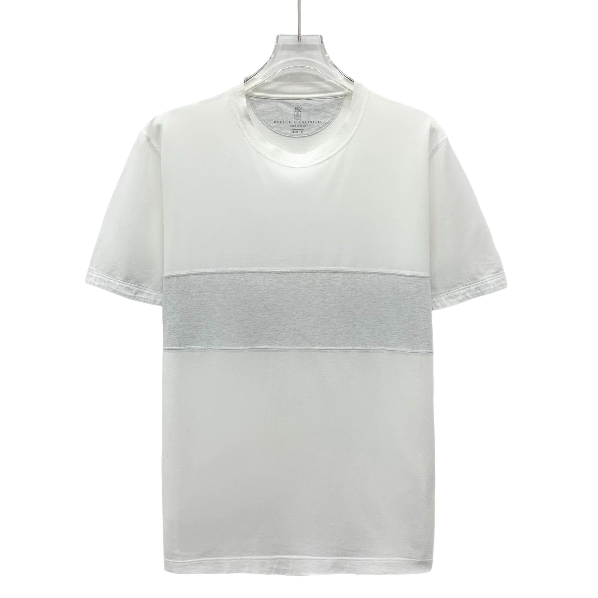 Brunello Cucinelli Brunello Cucinelli Colorblock Cotton T-Shirt S Size US S / EU 44-46 / 1 - 1 Thumbnail