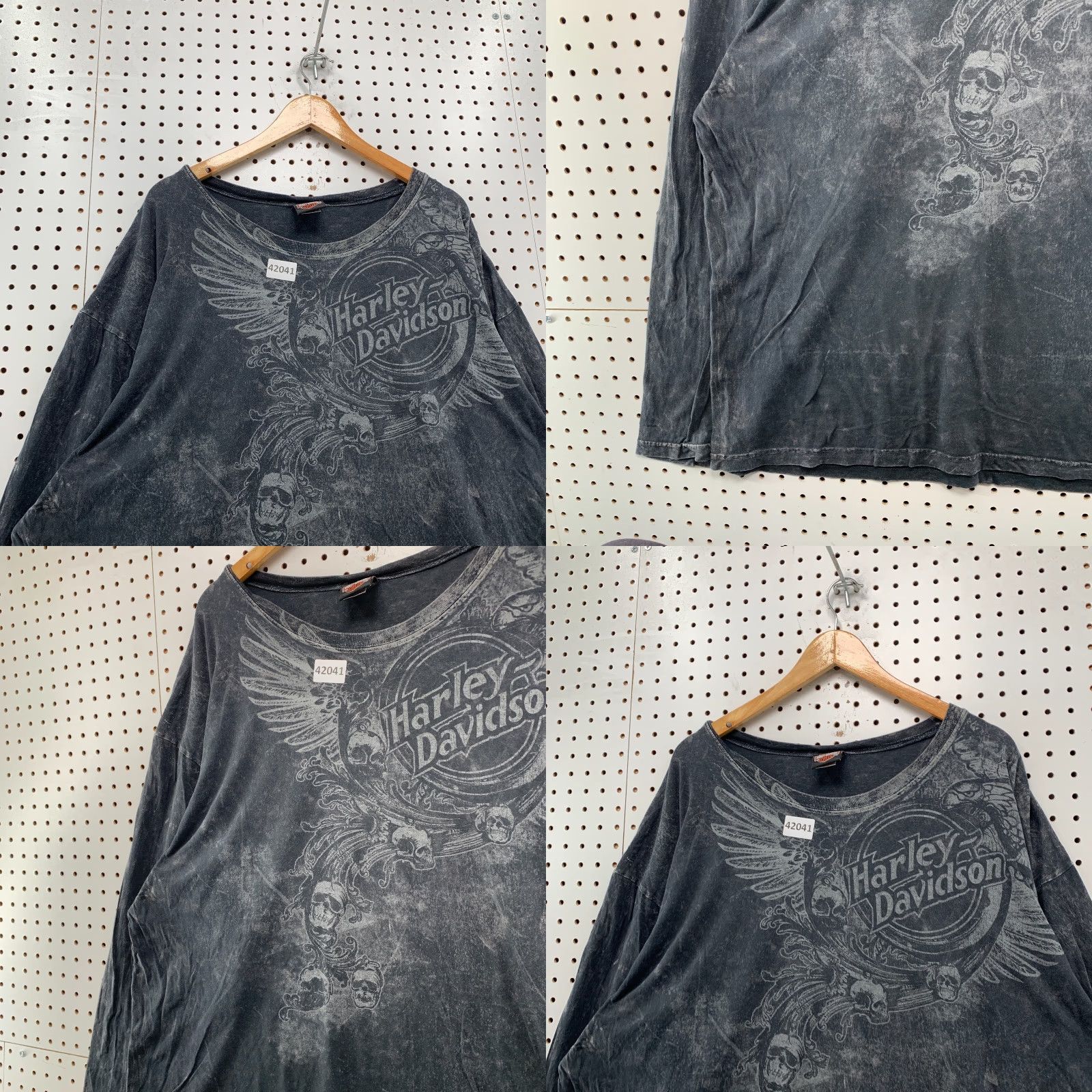 Harley Davidson VINTAGE Harley Davidson T-Shirt Men 2XL Faded Black Skeleton Skull Graphic Print Crew Neck Summer Seasonal Size US XXL / EU 58 / 5 - 8 Thumbnail