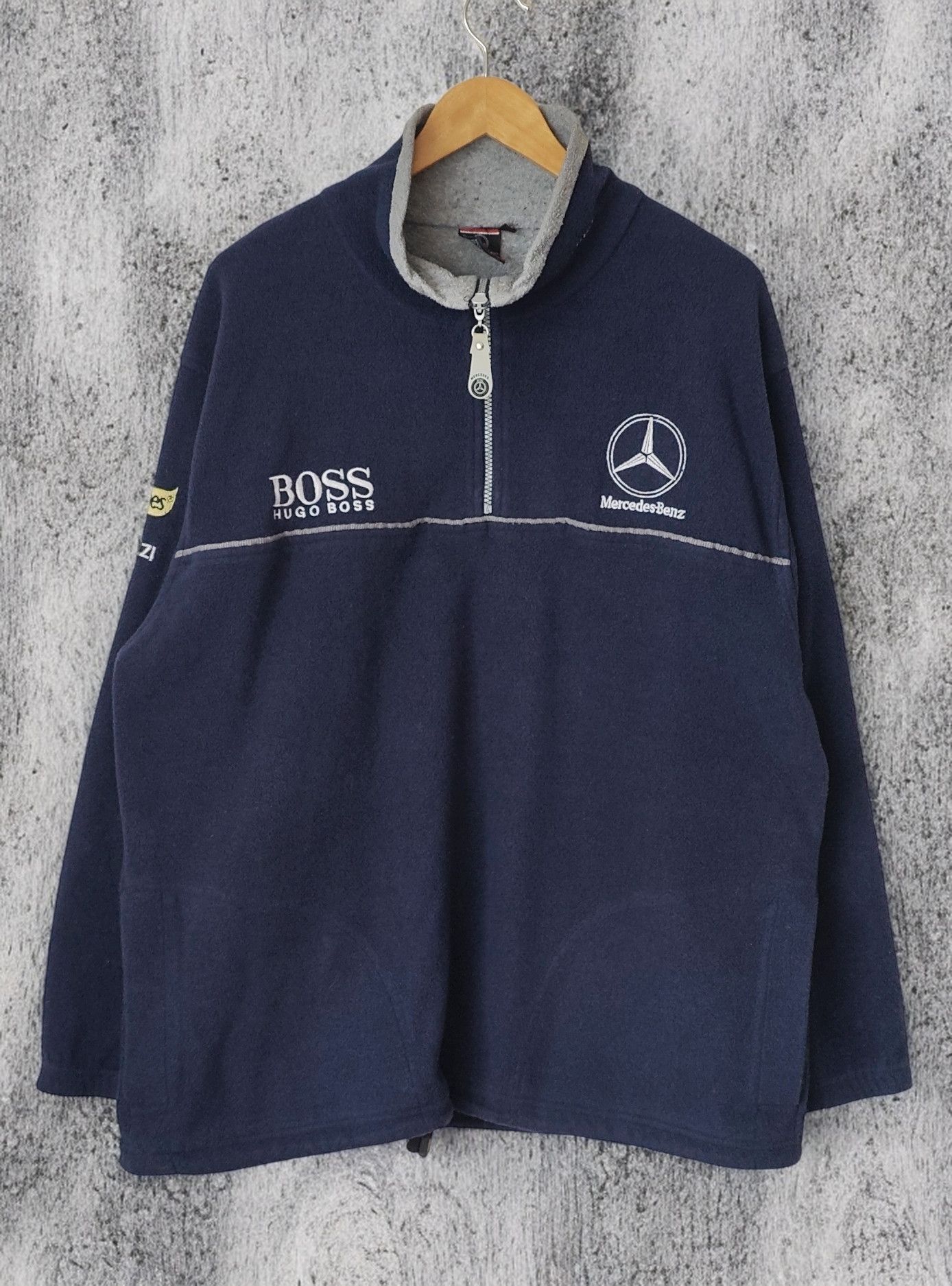 Mercedes-Benz × Vintage Vintage West x Mobil x Mercedes Benz VTG 90s Polar Fleece Size US XL / EU 56 / 4 - 2 Thumbnail