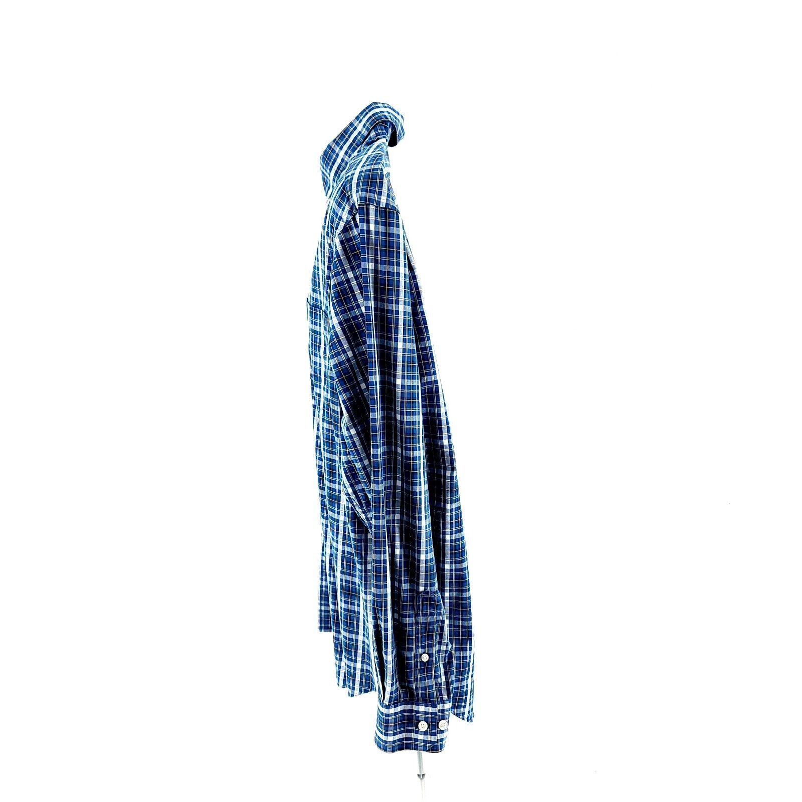 Nautica Nautica Wrinkle Resistant Blue Yellow Plaid XL Cotton Collar Size US XL / EU 56 / 4 - 4 Thumbnail