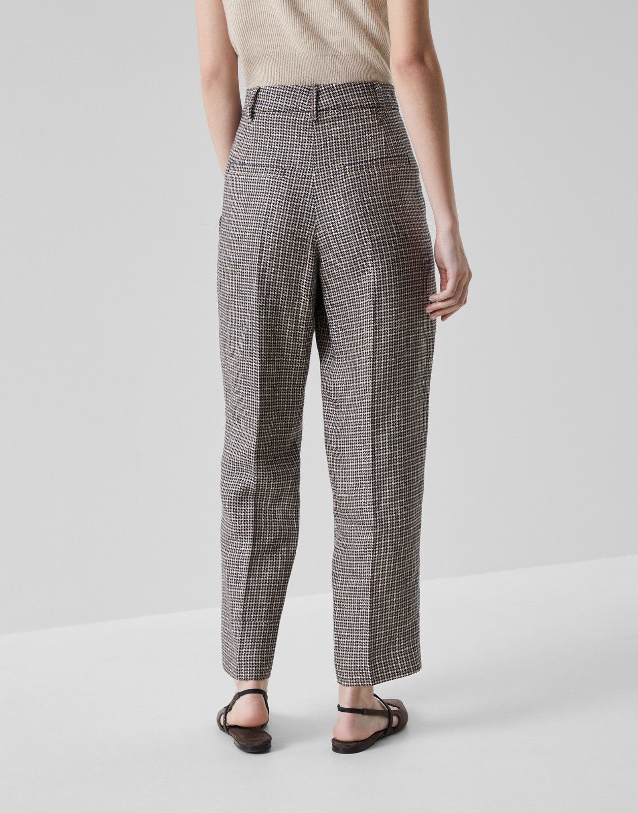 Brunello Cucinelli o1la1rc1a0225 High Waist Pant in Multicolor Size 25" / US 0 / IT 36 - 2 Thumbnail