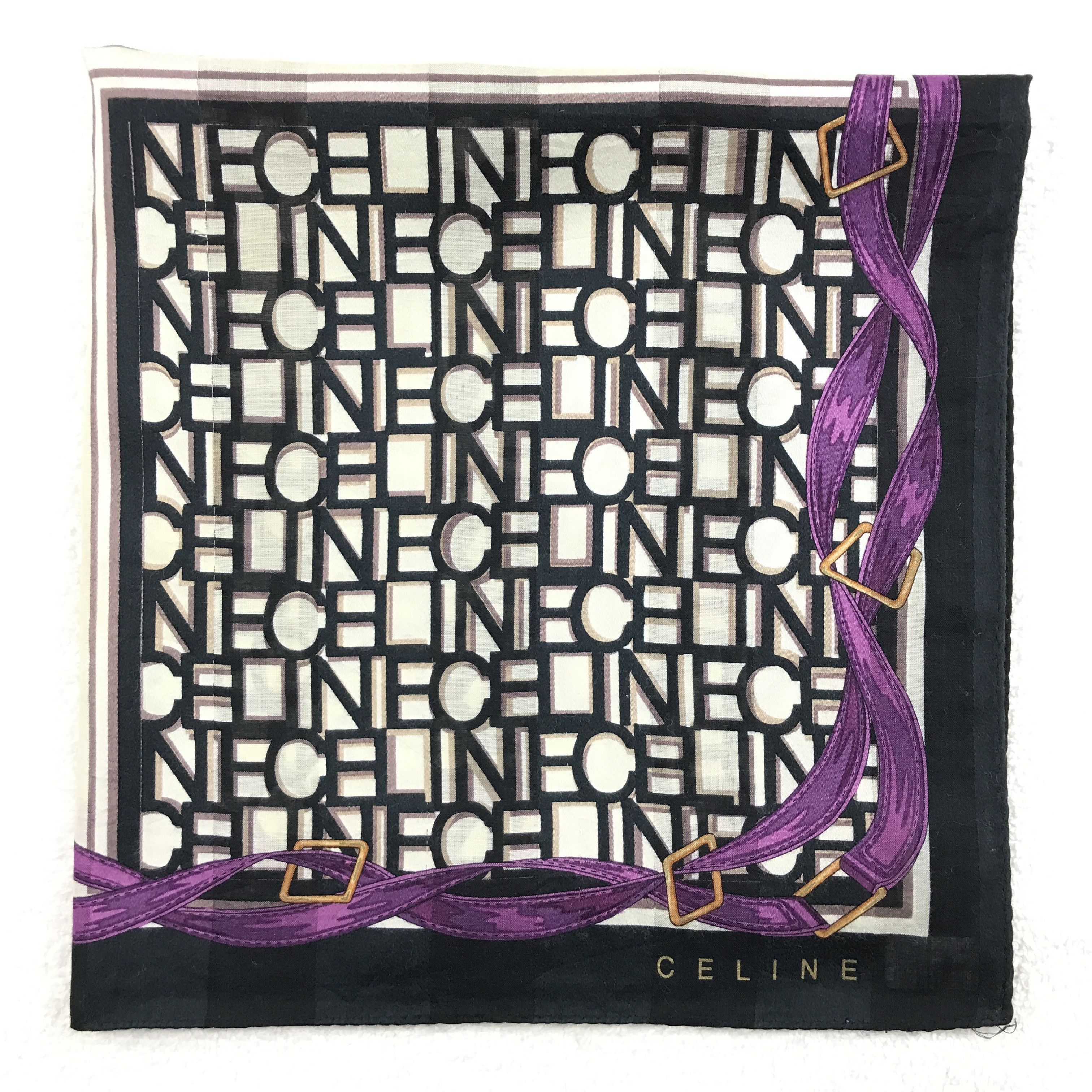 Celine × Vintage Vintage Celine Bandana Neckerchief Handkerchief Size ONE SIZE - 2 Thumbnail