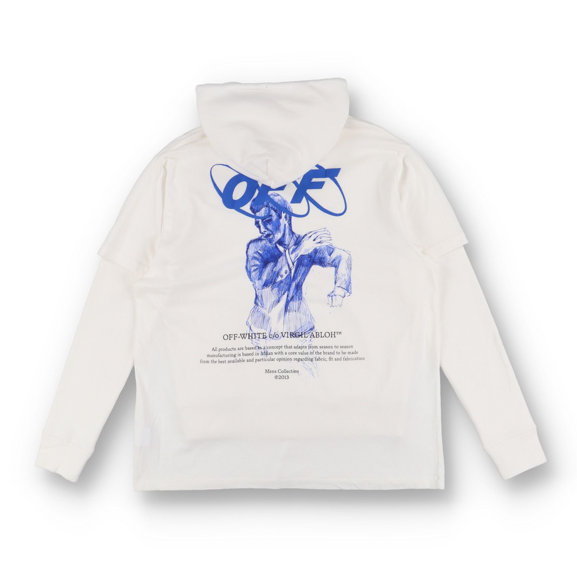 Off-White White Mirko First Oversized Layered Tee Hoodie Size US M / EU 48-50 / 2 - 1 Thumbnail