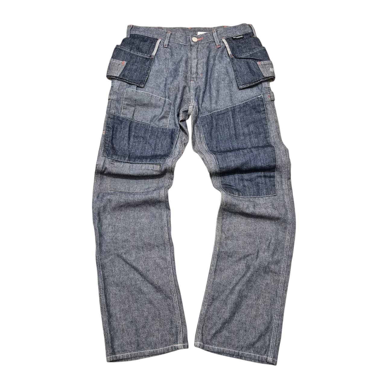 Japanese Brand Nice design patch work denim pants Size US 32 / EU 48 - 1 Thumbnail