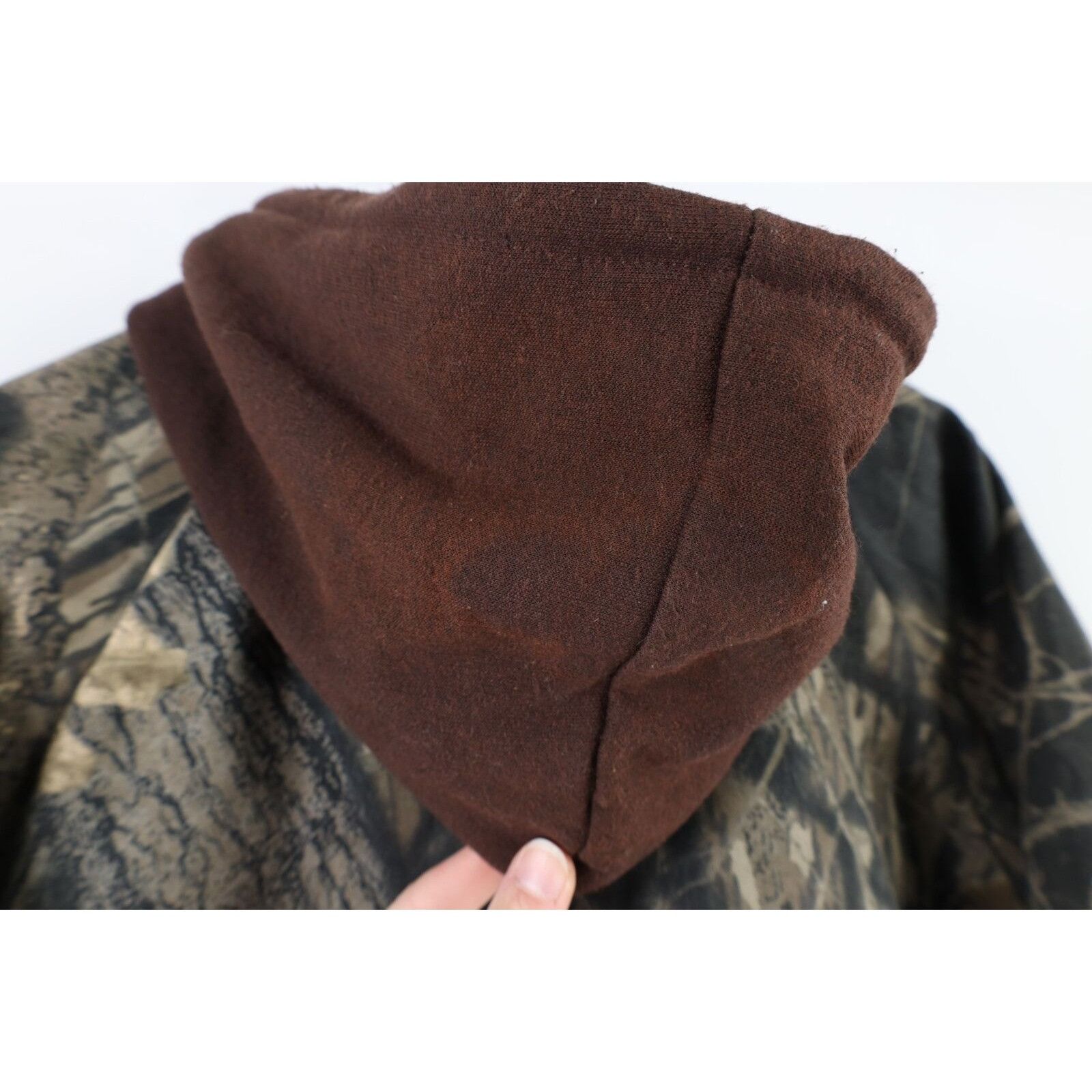 Cabelas × Vintage Vintage Cabelas Mens Size Small Quilt Lined Hooded Mossy Oak Size US S / EU 44-46 / 1 - 8 Thumbnail