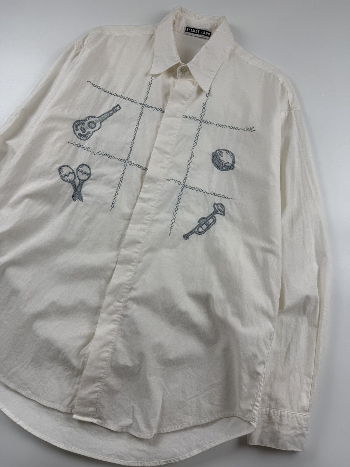 Helmut Lang Vintage Helmut Lang Linen Shirt Size US XL / EU 56 / 4 - 4 Thumbnail