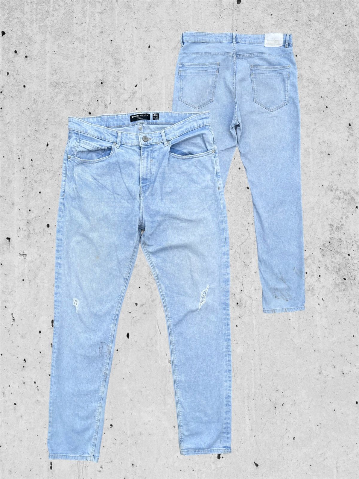 Bershka × Jean 🔥 Bershka Light Blue Distressed Denim W36 🔥 Size US 36 / EU 52 - 1 Thumbnail