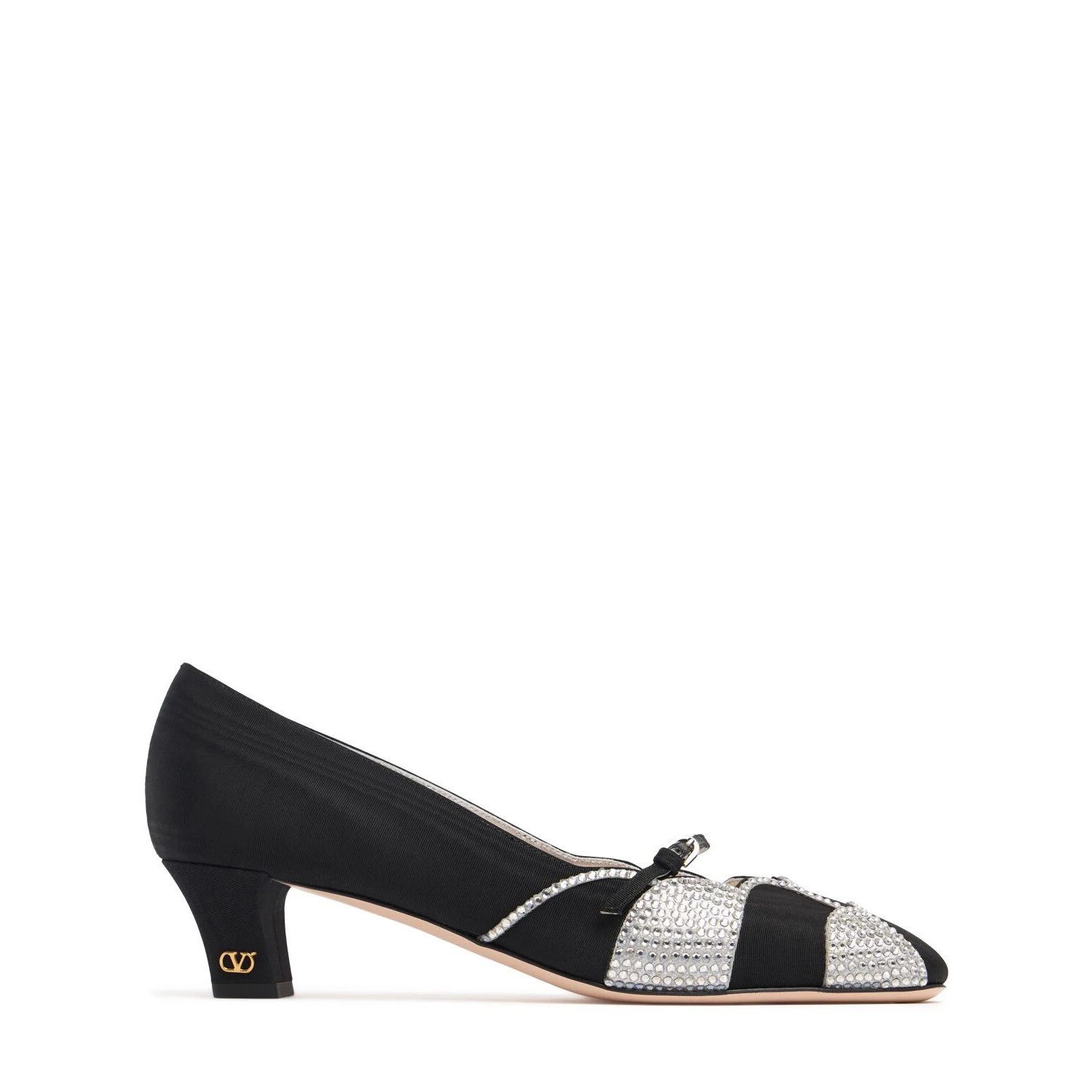 VALENTINO GARAVANI $1320 Black Crystals 45mm Pumps New & Aut