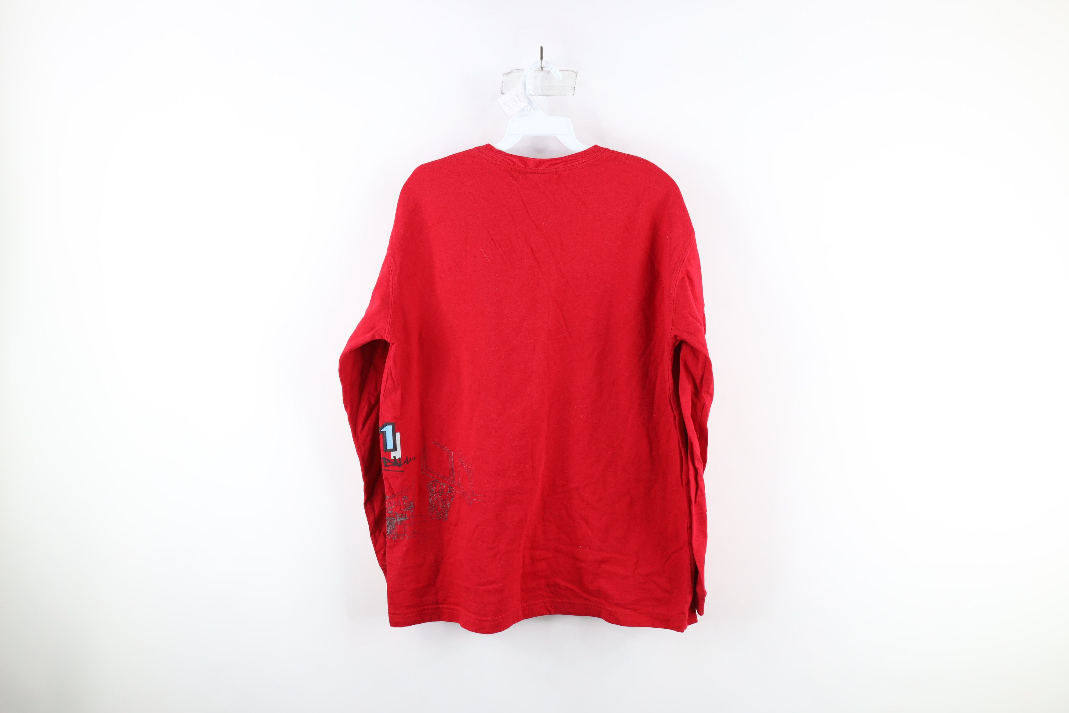 Vintage Vintage 90s AND1 Basketball Out Long Sleeve T-Shirt Red Size US M / EU 48-50 / 2 - 8 Thumbnail